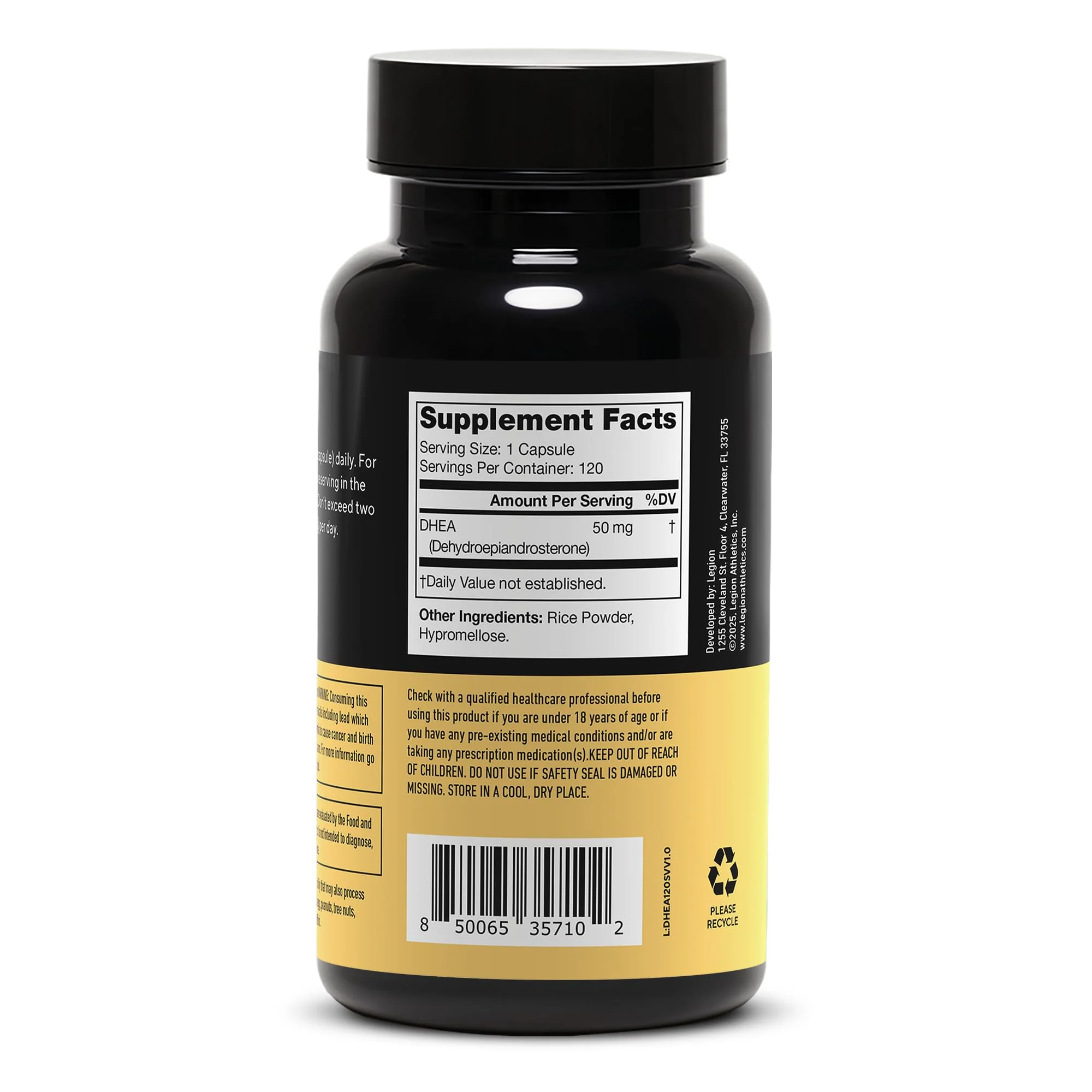 LEGION DHEA 50mg - Hormone Balance, Energy & Immune Support (Non-GMO, Gluten-Free) - Image 3