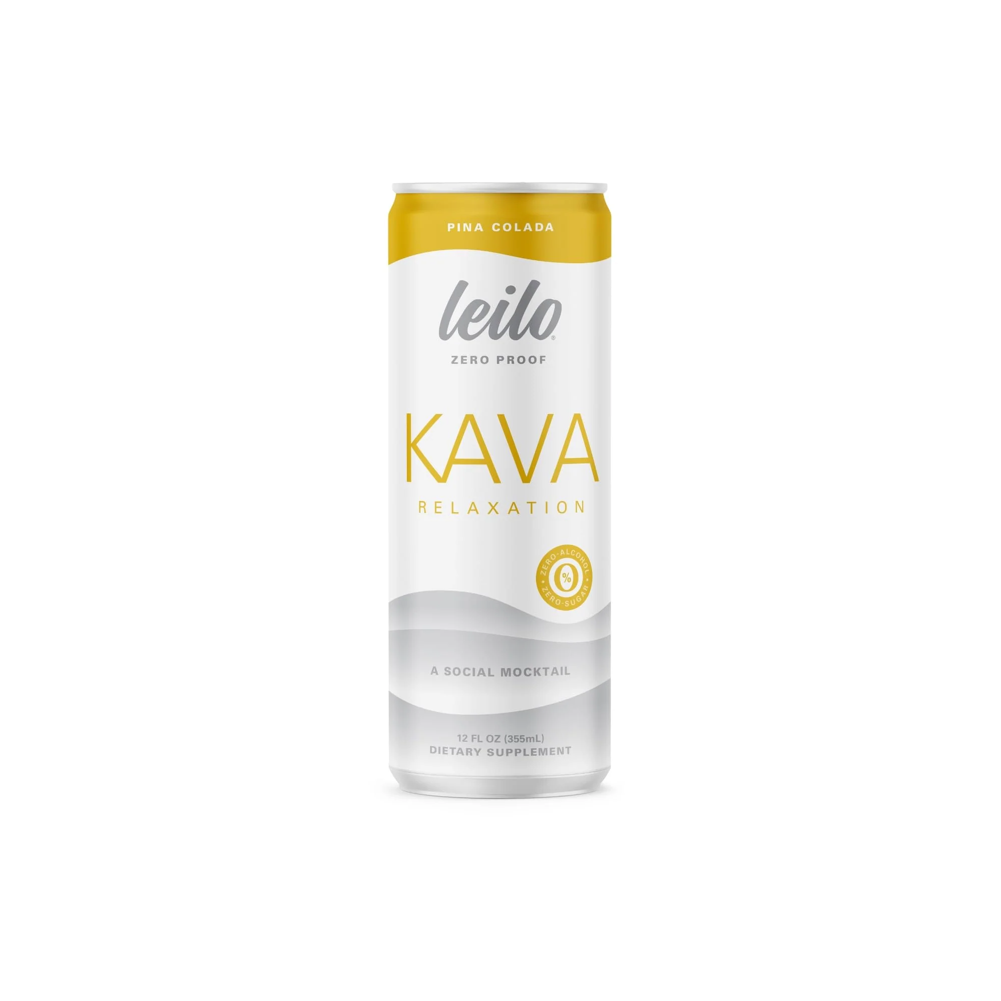 LEILO Kava Powered Pina Colada Mocktail – Sugar-Free, 12-Pack, 10 Cal Per Can, Non-Alcoholic - Image 8