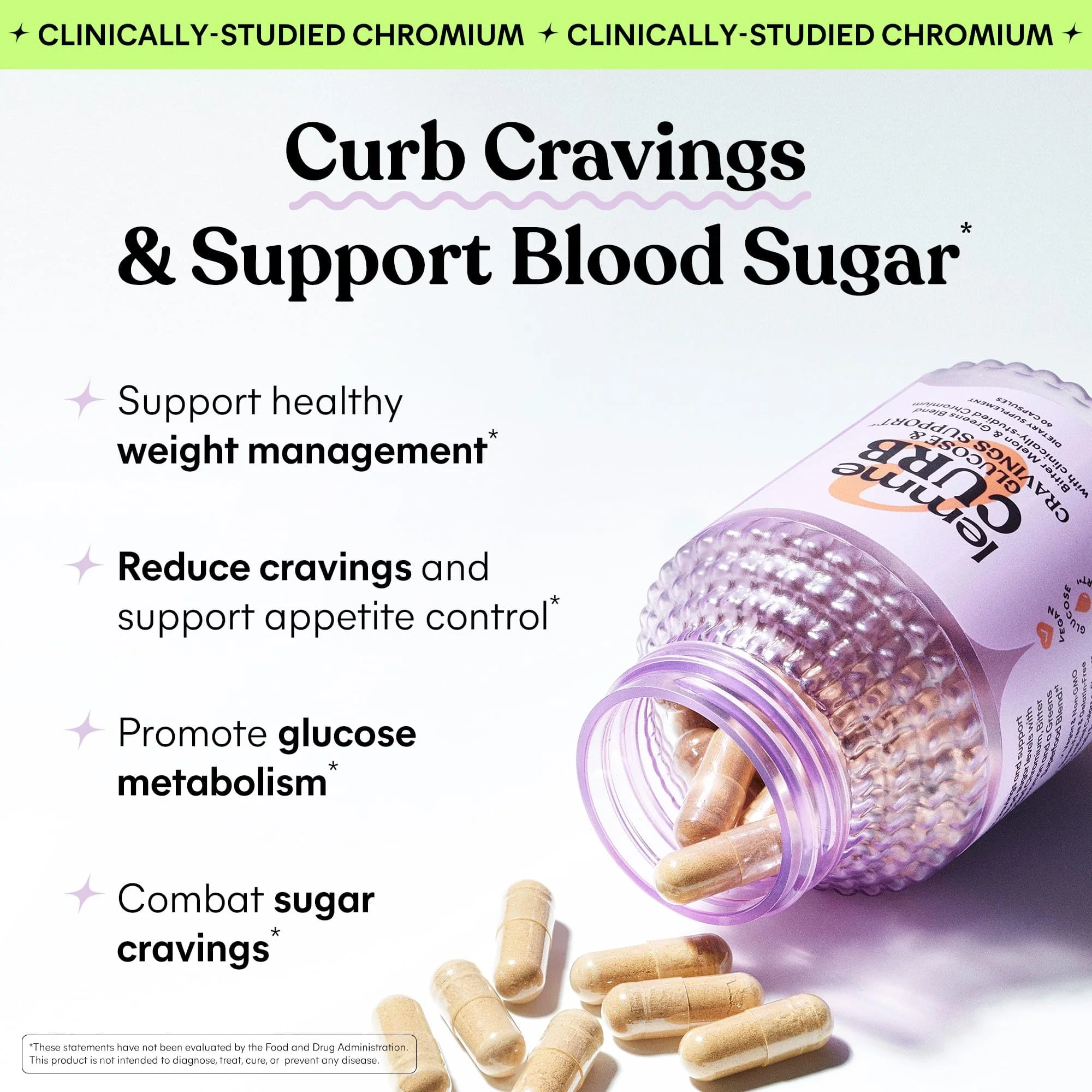 Lemme Curb Cravings & Weight Management – 30-Day Supply with Chromax Chromium Picolinate, Bitter Melon & Greens Blend - Image 2