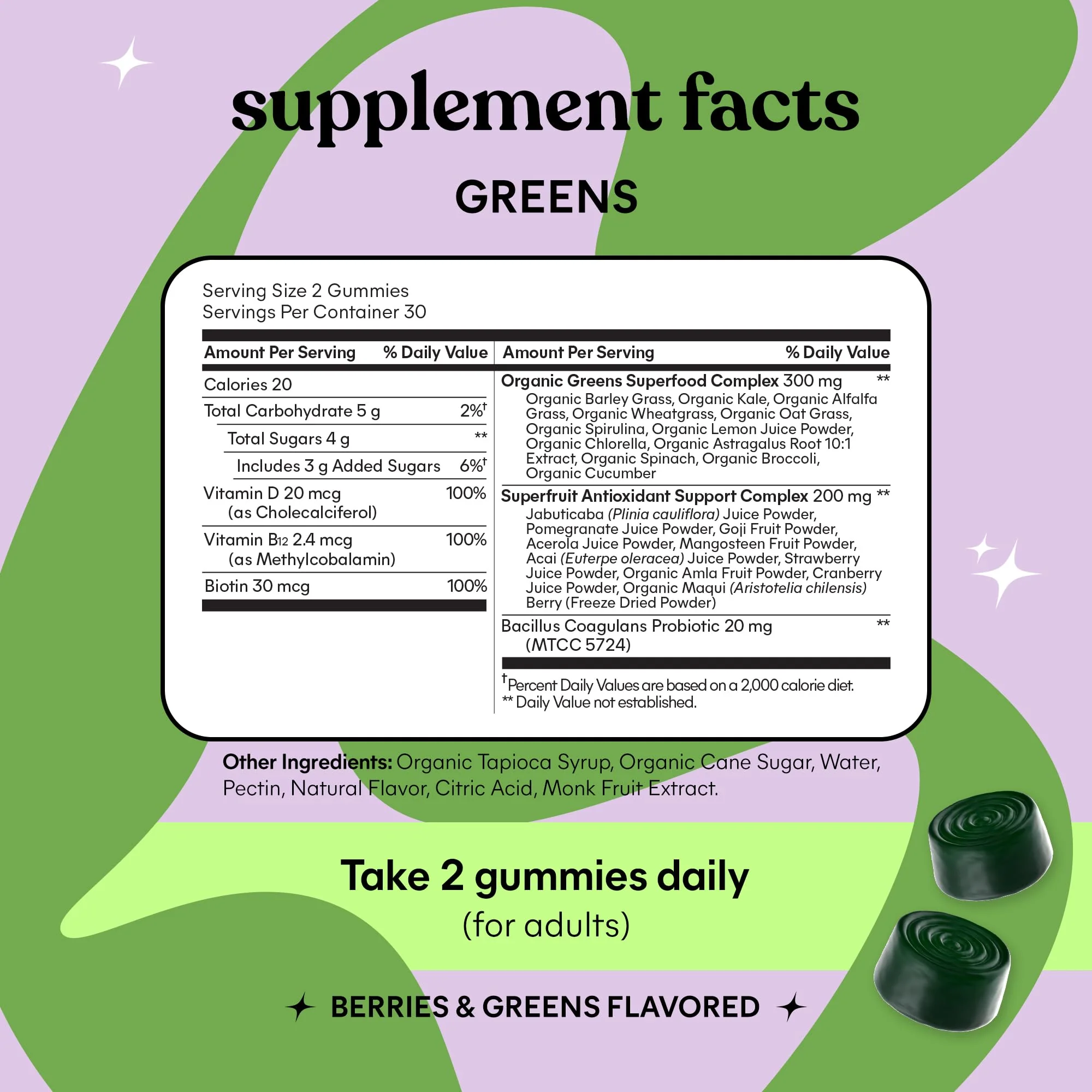Lemme Greens Superfood Gummies – Gut Health & Bloating Support (60 Count) - Image 6