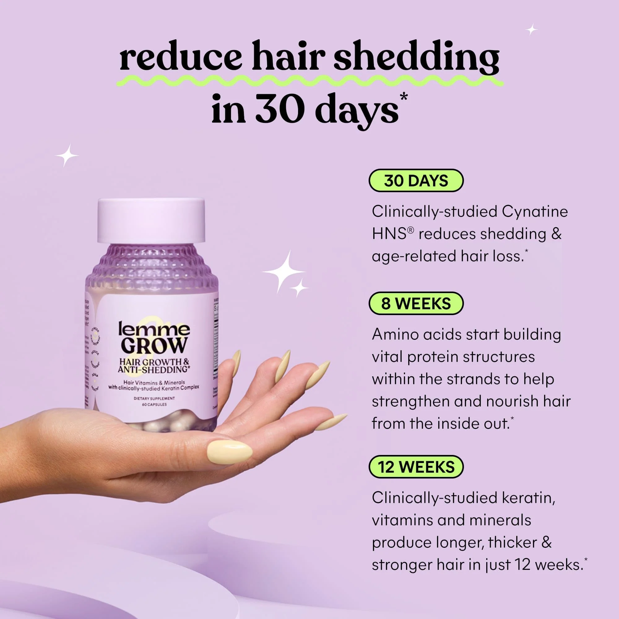 Lemme Grow Hair Supplement for Women | Keratin Complex for Thicker Hair - Image 12