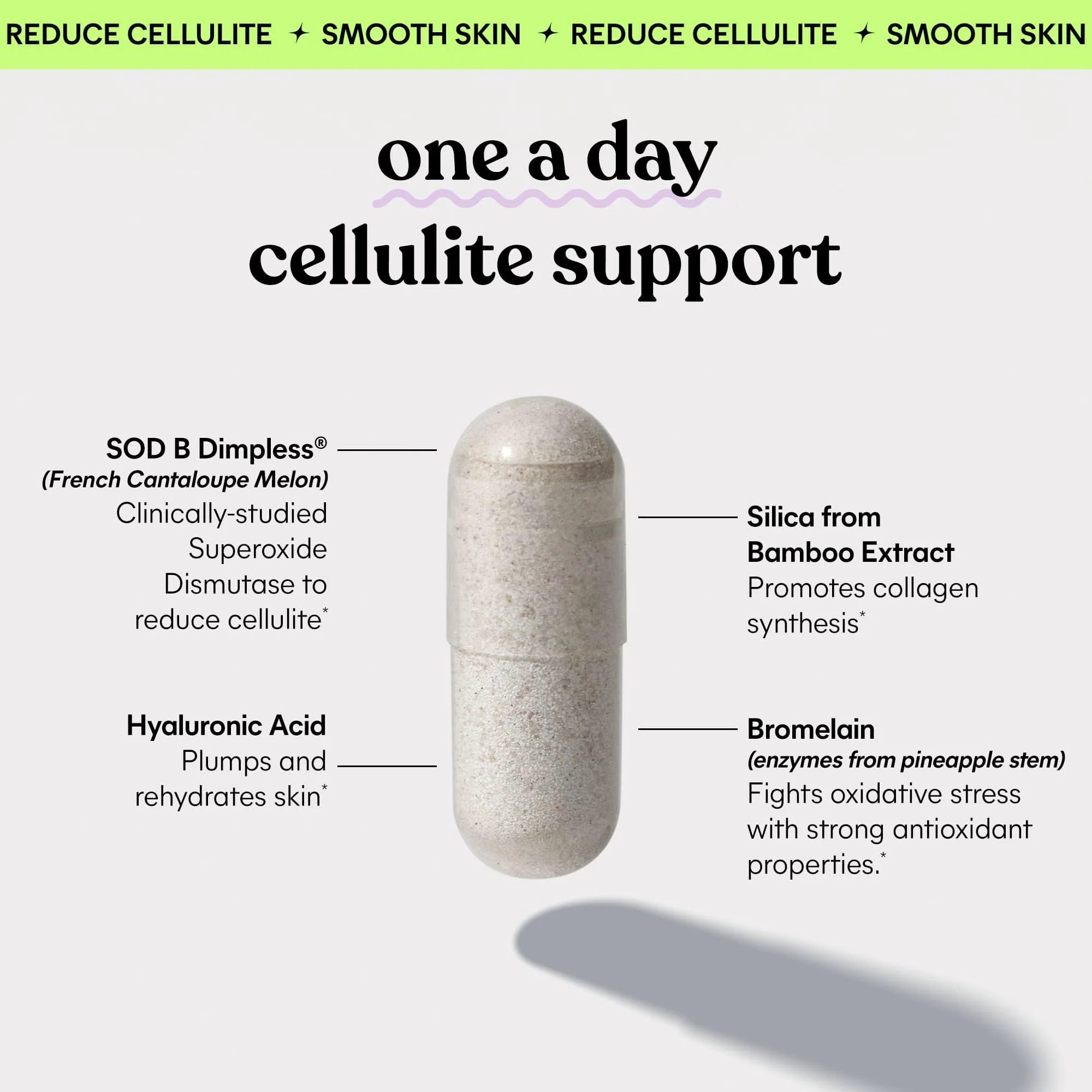 Lemme Smooth Anti Cellulite Capsules for Women – Thigh Smoothing & Skin Hydration (30 ct) - Image 10