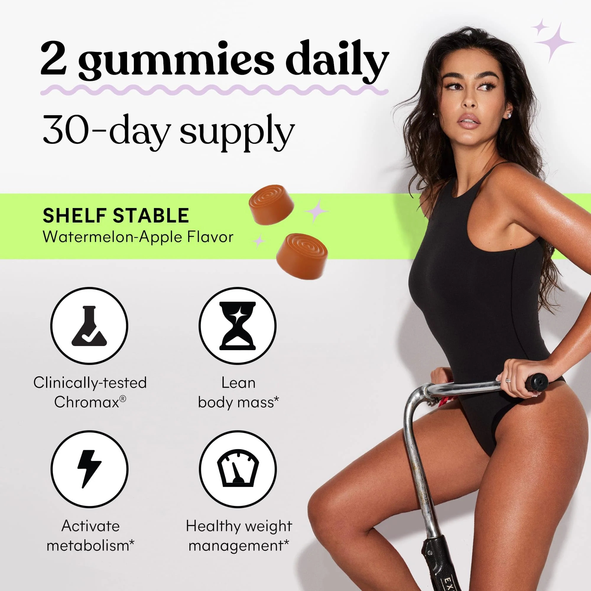Lemme Tone Metabolism Gummies – Apple Cider Vinegar, Chromium Picolinate, B12, Ginger | Watermelon Apple Flavor (30-Day Supply) - Image 5