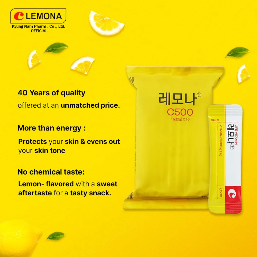 LEMONA 500mg Vitamin C Sticks – Kyung Nam Pharm | On-The-Go Immune Support - Image 4