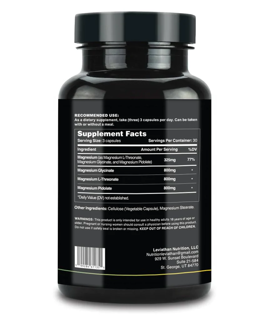 Leviathan Nutrition Full Spectrum Magnesium | L-Threonate, Pidolate & Glycinate - Image 2