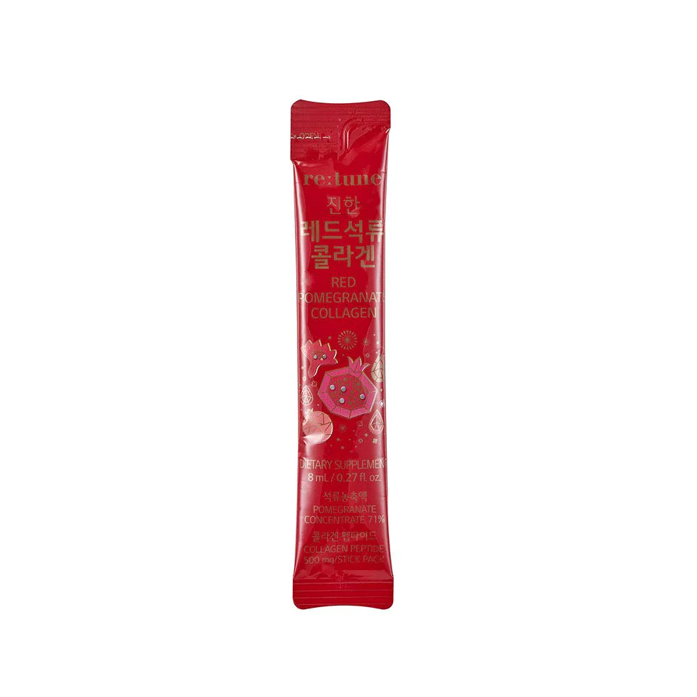 LG H&H Re:tune Red Pomegranate Collagen – 500 mg Fish Scale Peptide, 71% Pomegranate, 28 Packets - Image 17