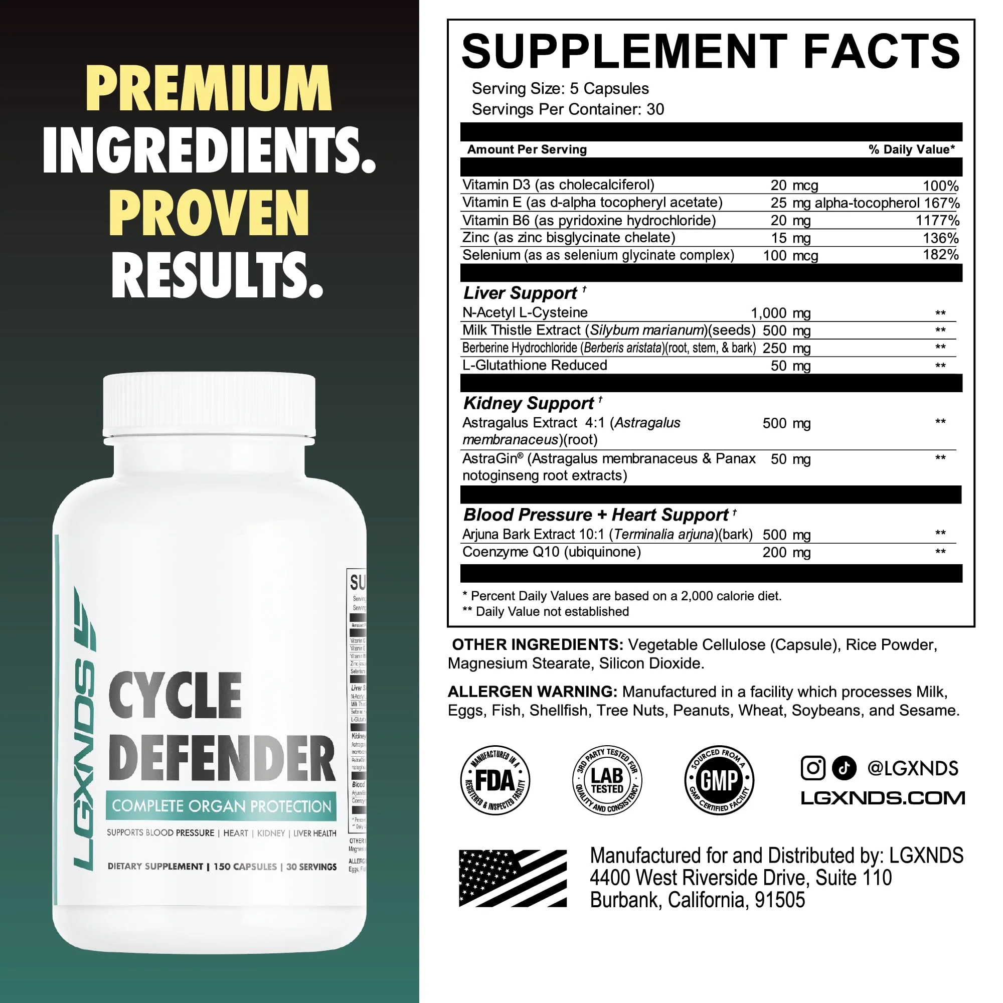 LGXNDS Cycle Defender – Liver, Kidney & Heart Health Support | 1 Month - Image 9