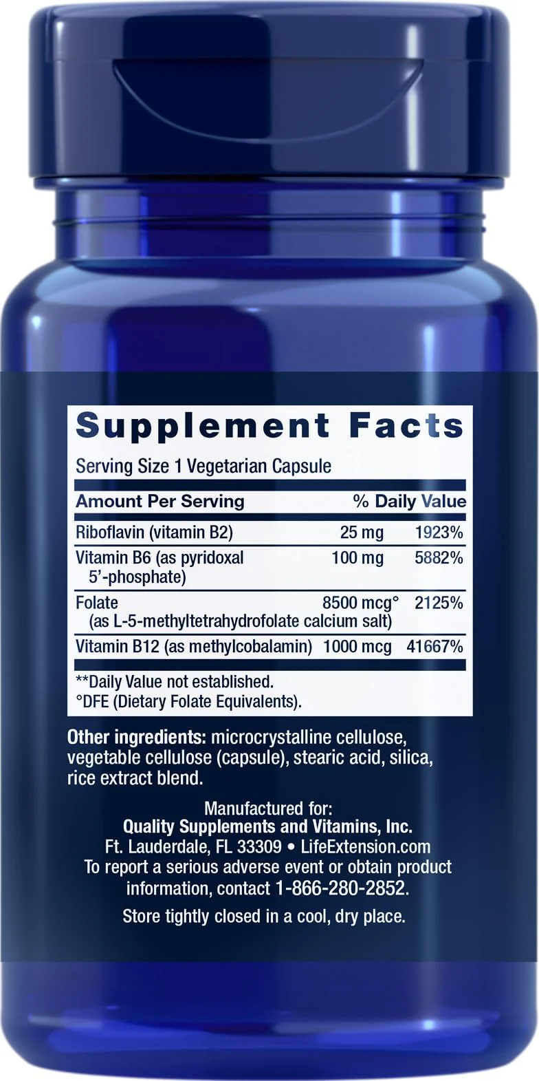Life Extension Homocysteine Resist – 60 Vegetarian Capsules (Pack of 2) | Once-Daily B Vitamins + Folate, Gluten-Free - Image 6