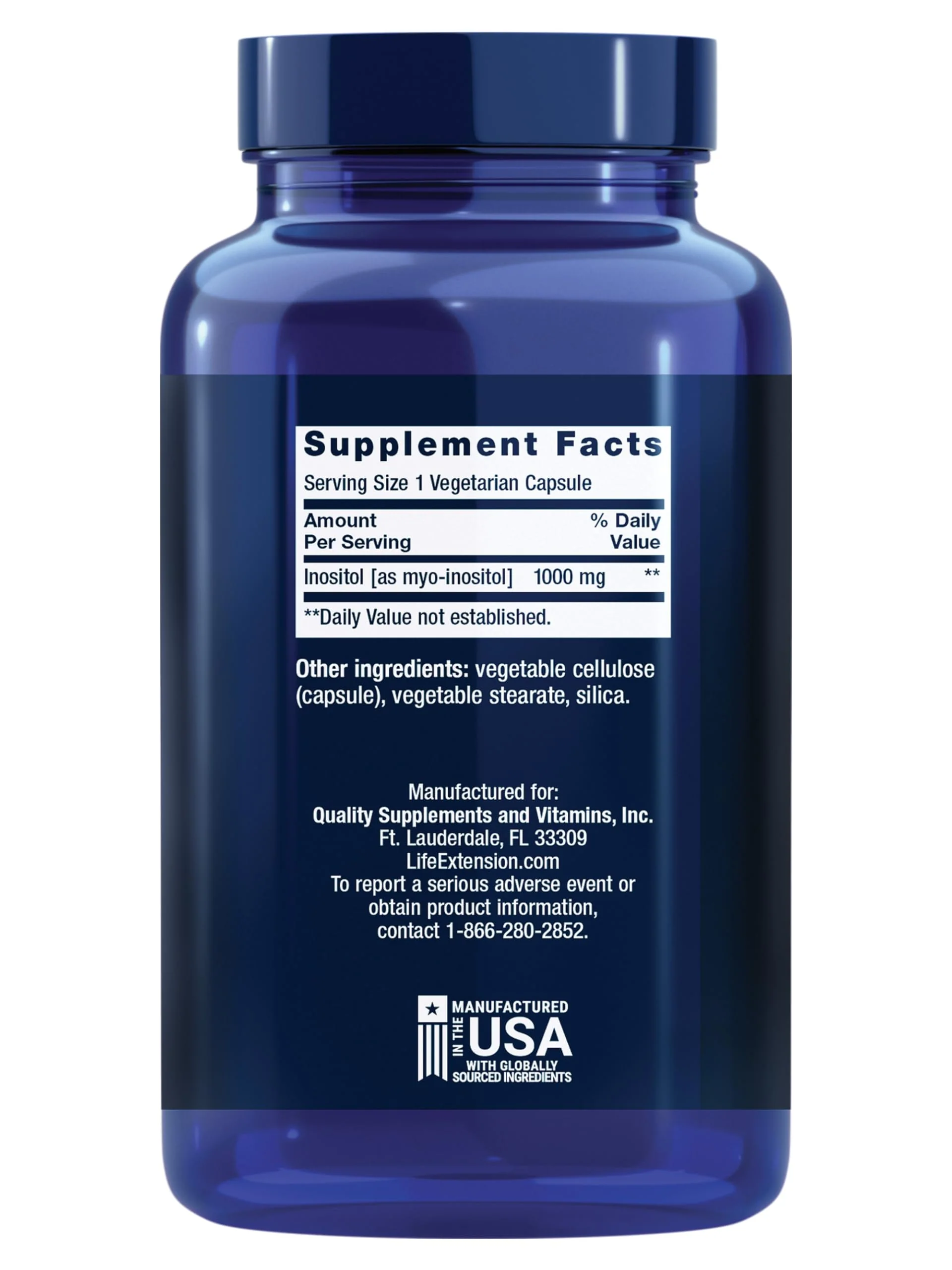 Life Extension Inositol Caps – 1000 mg Myo-Inositol for Mood, Metabolism & Hormone Balance – Gluten-Free, Non-GMO, Vegetarian – 360 Capsules - Image 10