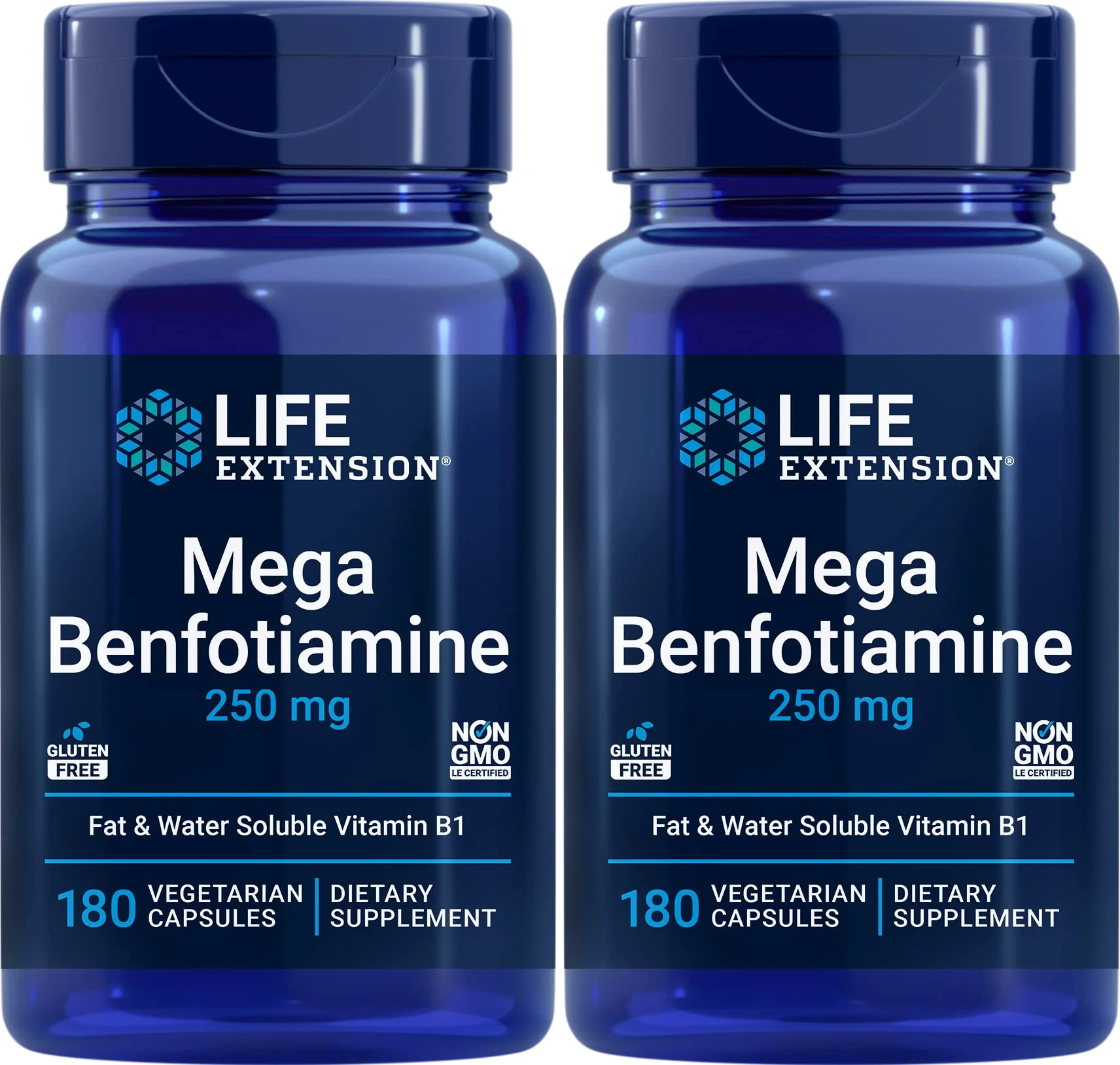 Life Extension Mega Benfotiamine 250 mg – 360 Vegetarian Capsules (2 x 180) | Vitamin B1 with Thiamine - Image 6