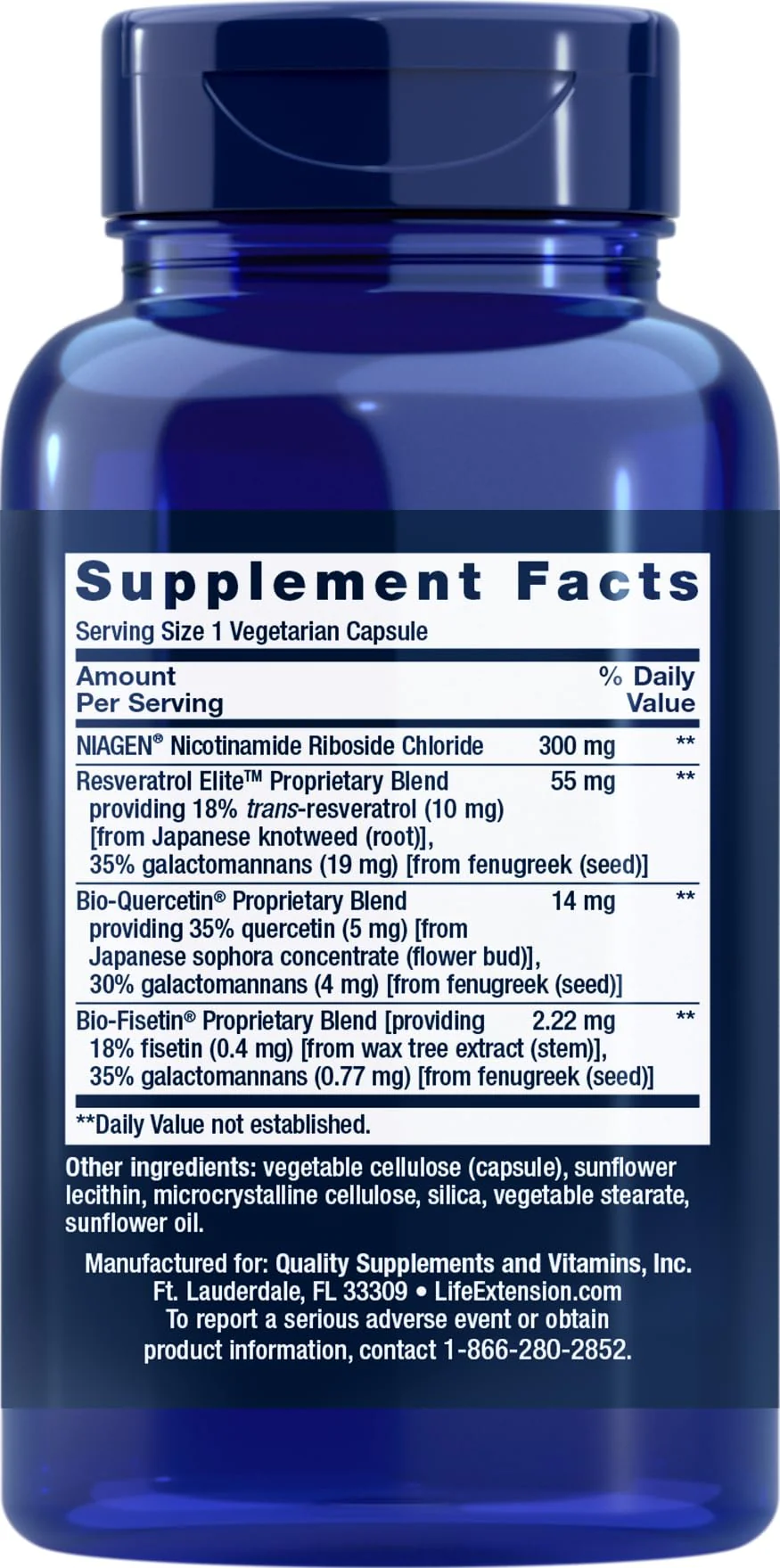 Life Extension NAD+ Cell Regenerator & Resveratrol Elite – 90 Veg Caps - Image 2