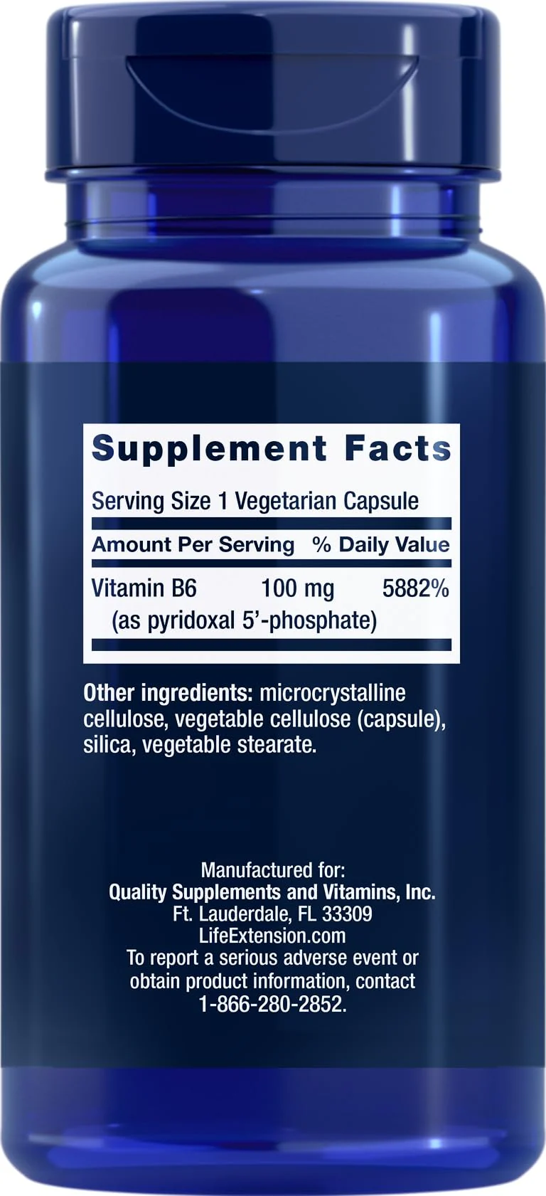 Life Extension P5P 100 mg – Vitamin B6 (Pyridoxal-5'-Phosphate) 180 Veg Capsules, Pack of 2 - Image 7