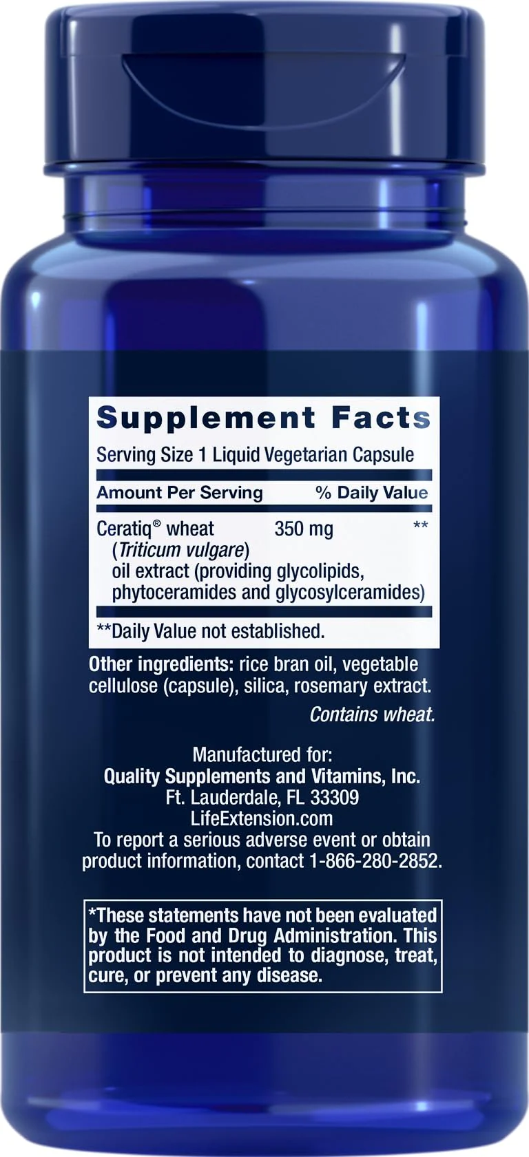 Life Extension Skin Restoring Ceramides - 50 Veg Capsules | Vegetarian Phytoceramide Supplement - Image 2
