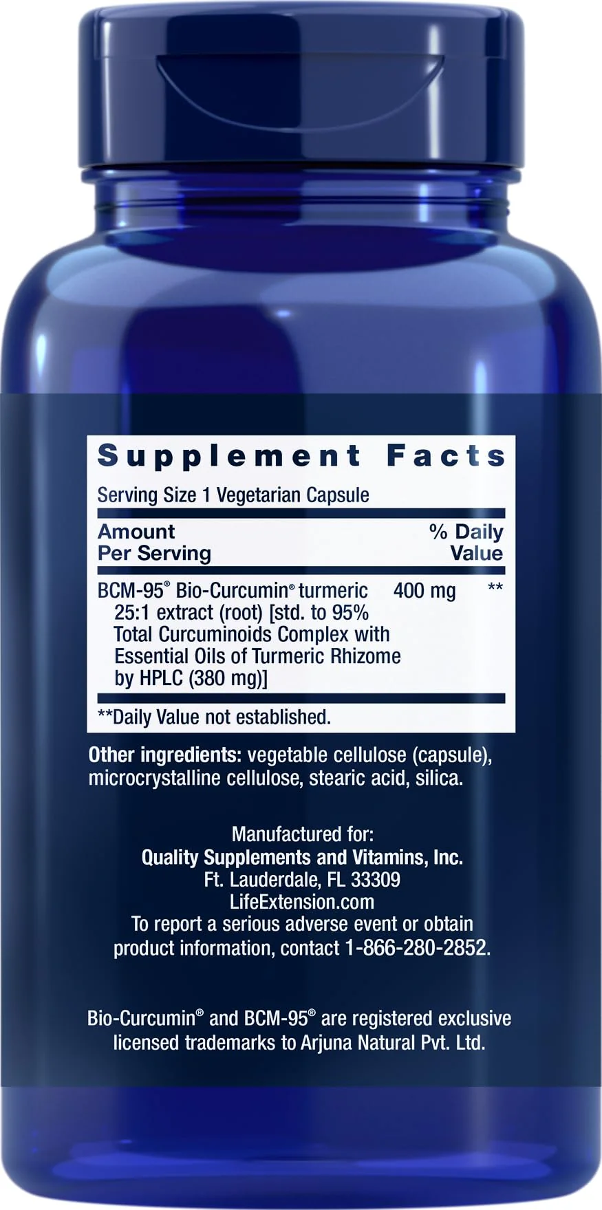 Life Extension Super Bio-Curcumin Turmeric Extract 400 mg - 60 Vegetarian Capsules (Pack of 3) - Image 4