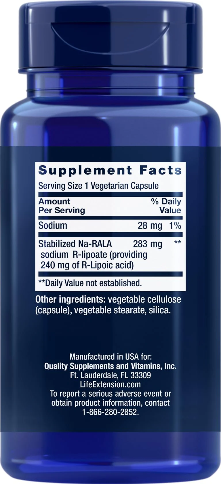 Life Extension Super R-Lipoic Acid 240 mg – 60 Vegetarian Capsules (Pack of 2) - Image 7