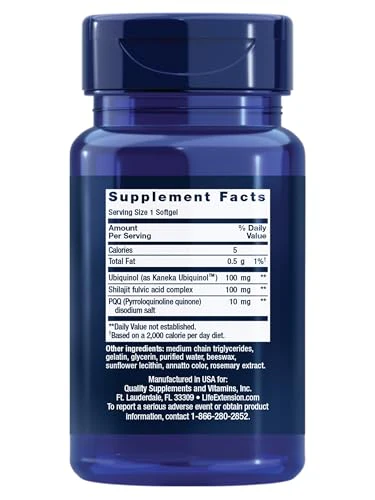 Life Extension Super Ubiquinol CoQ10 with PQQ – 100 mg CoQ10, Heart Health, Maximum Absorption, Non-GMO, Gluten-Free, 30 Softgels - Image 2