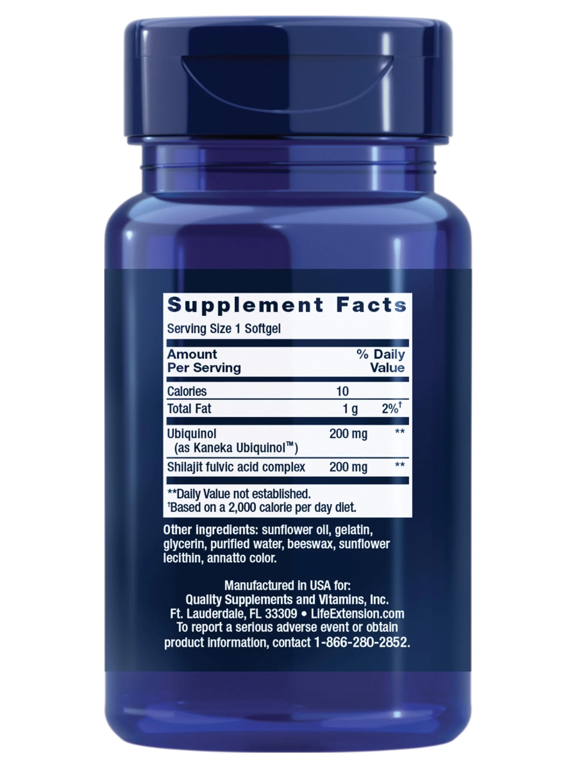 Life Extension Super Ubiquinol CoQ10 with Shilajit – 200 mg, Enhanced Mitochondrial Support | Gluten-Free, Non-GMO - Image 3