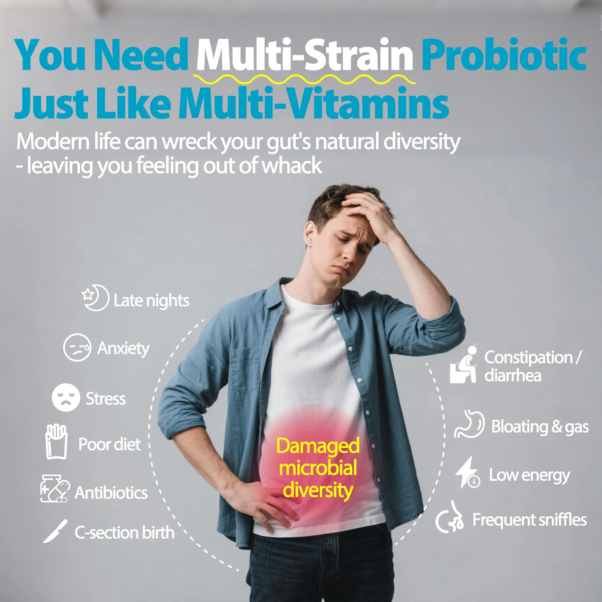 Life-Space Premium Broad Spectrum Probiotics — 32B CFU, 15 Strains, 60 Veg Capsules - Image 2