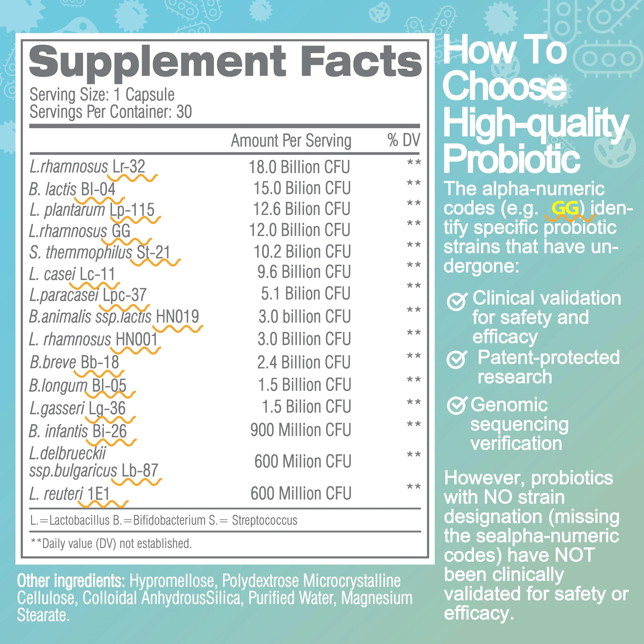 Life-Space Probiotic 96B CFU - 15 Strains, 30 Veg Capsules - Image 9