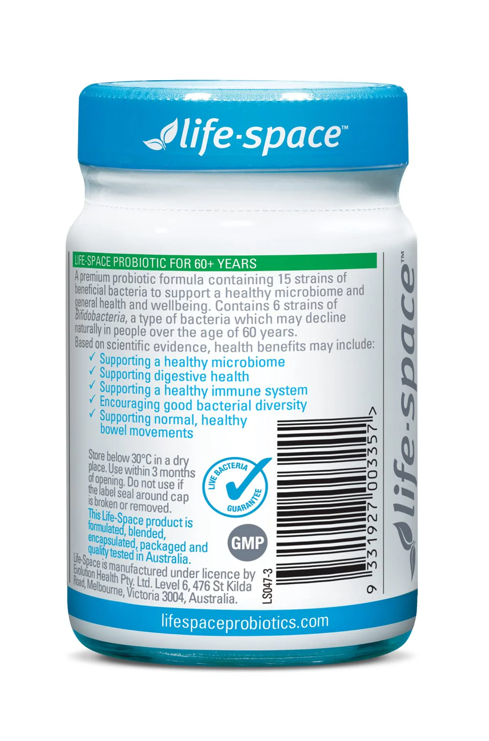 Life Space Probiotic for 60+ Years – 60 Capsules | Immune & Digestive Support - Image 2