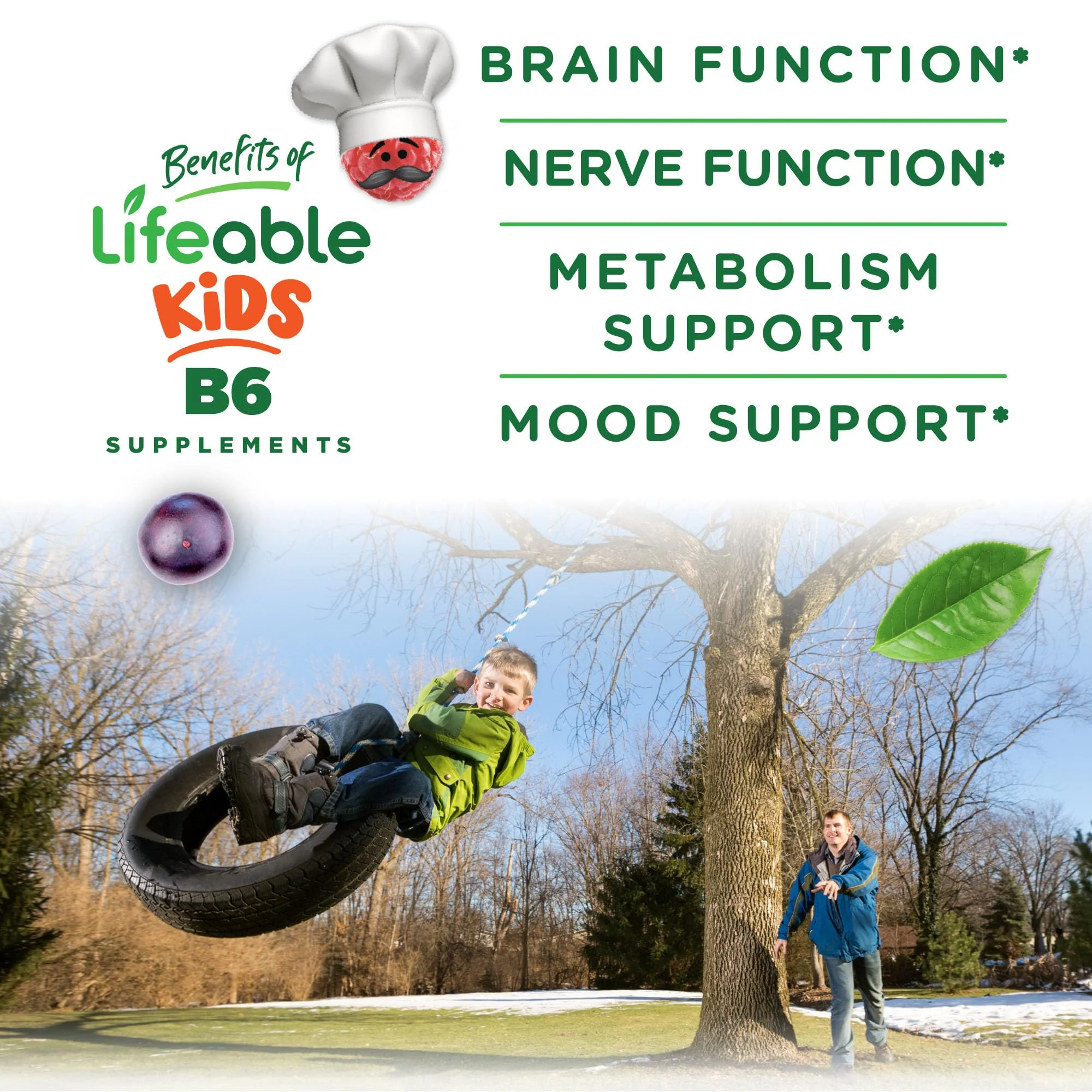 Lifeable Vitamin B6 Gummies for Kids – 50 mg per Gummy, 60 Gummies (2 Pack) – Vegan, Non-GMO, Gluten Free - Image 3