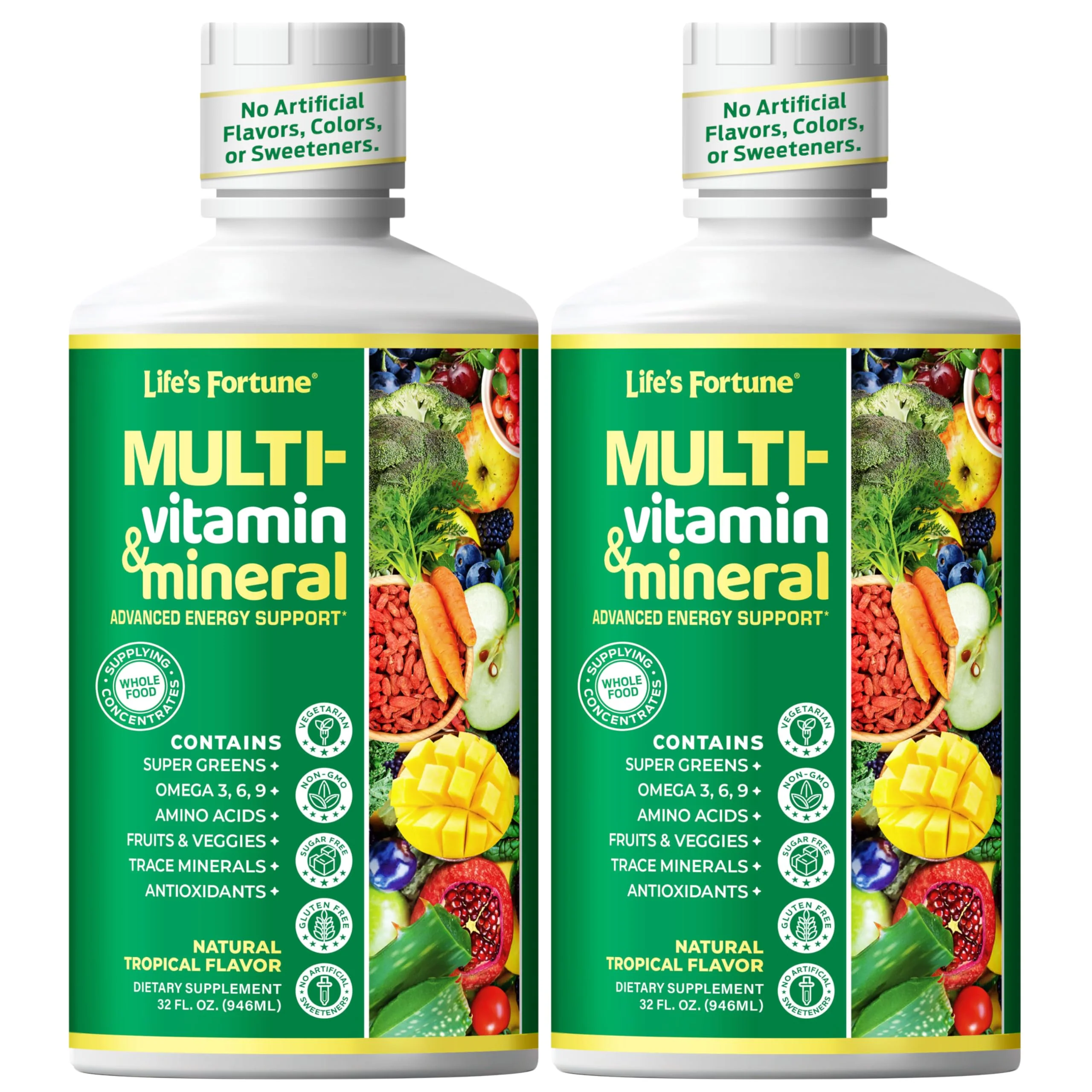 Life's Fortune Liquid Multivitamin – High Absorption Daily Vitamins for Adults & Teens | Tropical Flavor | Sugar Free | Pack of 2 (32 oz) - Image 9