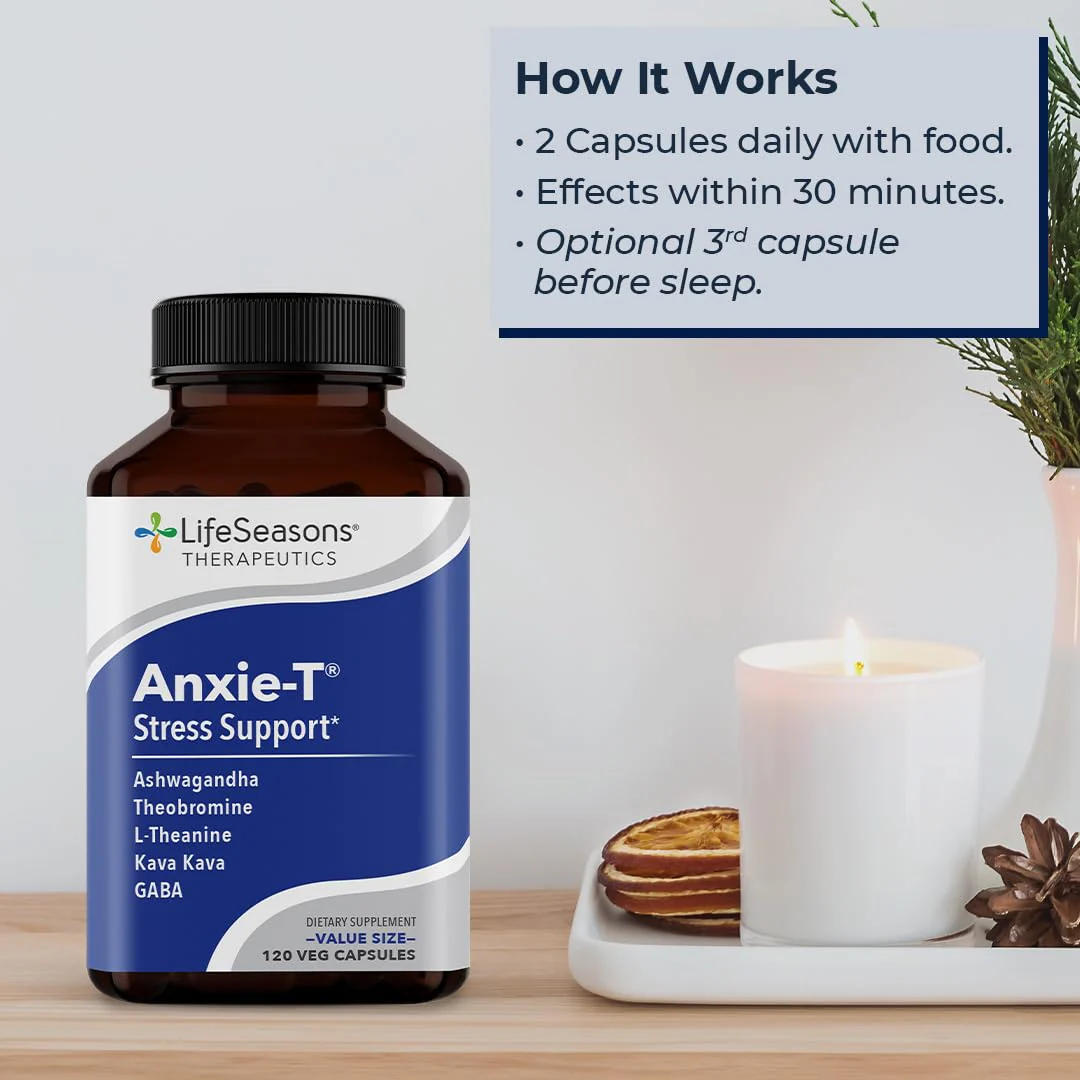 LifeSeasons Anxie-T: Stress Relief Supplement for Calm Focus | 120 Capsules - Image 12