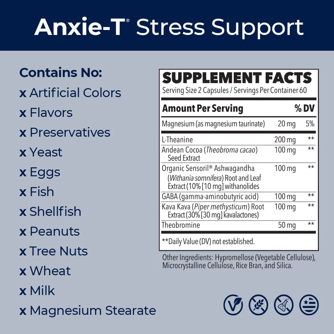 LifeSeasons Anxie-T: Stress Relief Supplement for Calm Focus | 120 Capsules - Image 13