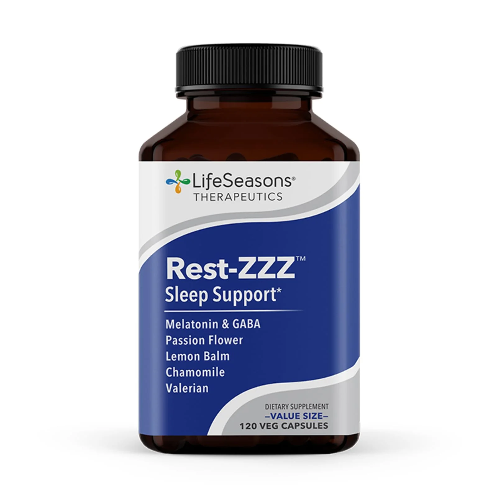 LifeSeasons Rest-ZZZ - Natural Sleep Support with Low-Dose Melatonin, GABA & Chamomile (120 Capsules) - Image 6