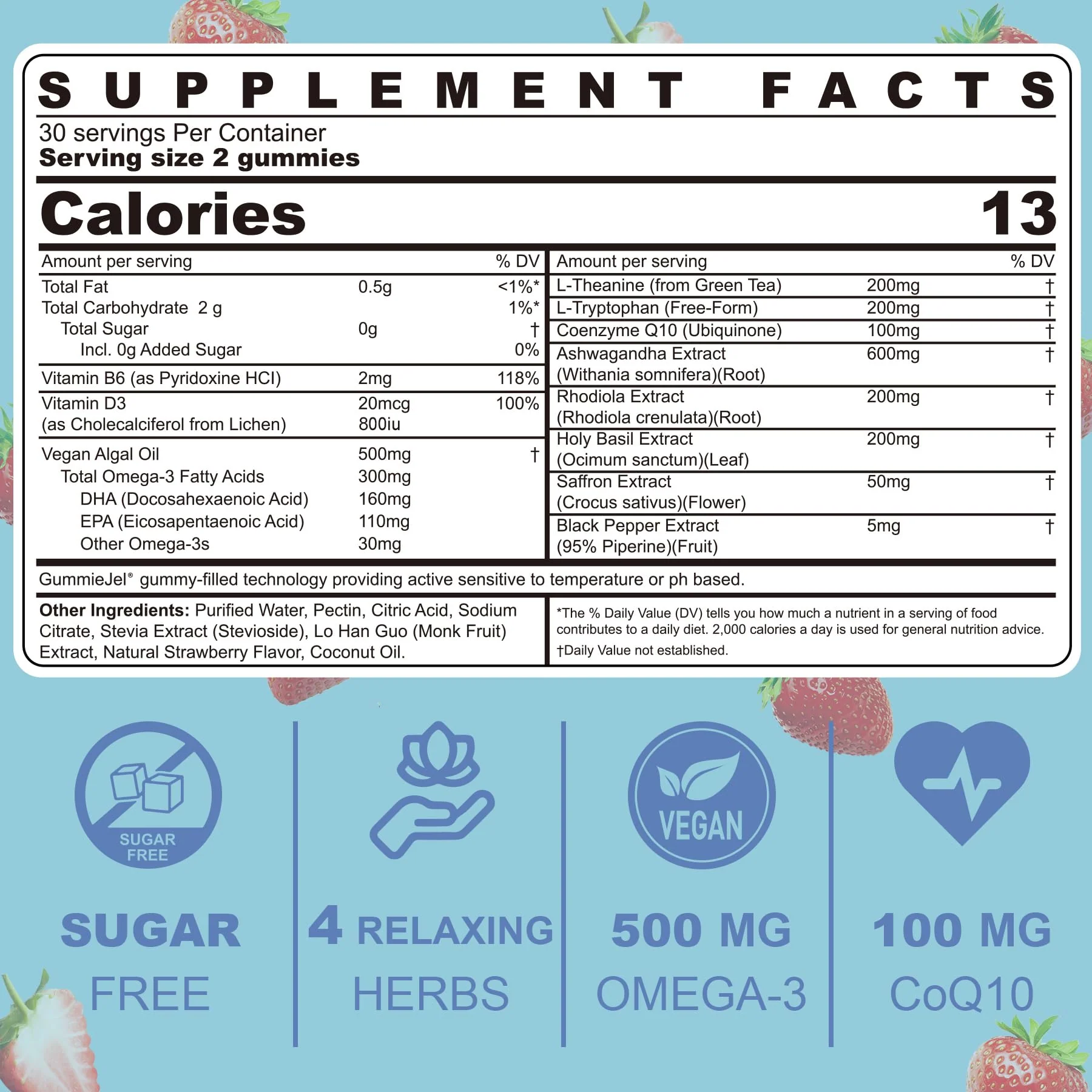 LILICARE Sugar Free Ashwagandha Mood Gummies – Calm Support, Vegan, 120 Count - Image 2
