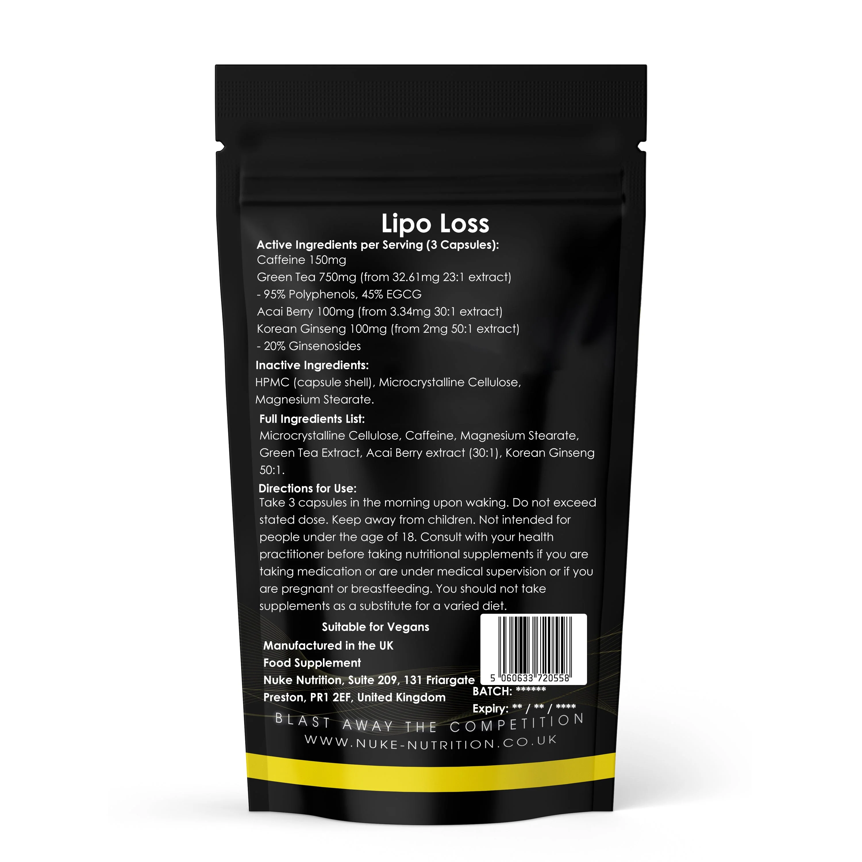 Lipo Loss Fat Burner Natural Weight Loss Capsules High Strength Potent Formula - Image 2