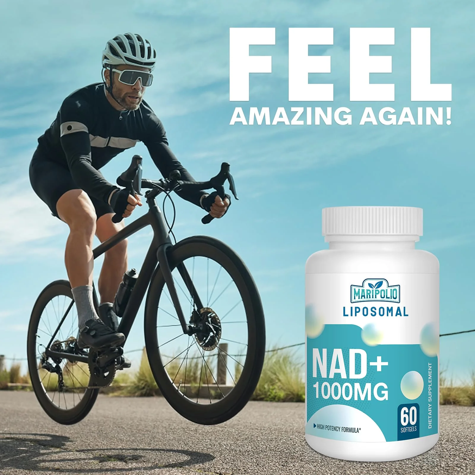 Liposomal NAD+ Supplement 1000 mg | Highest NAD Pontecy | Max Absorption | Pure NAD Supplement | Energy and DNA Repair, Aging Defense, Brain Function | 120 Softgels - Image 7
