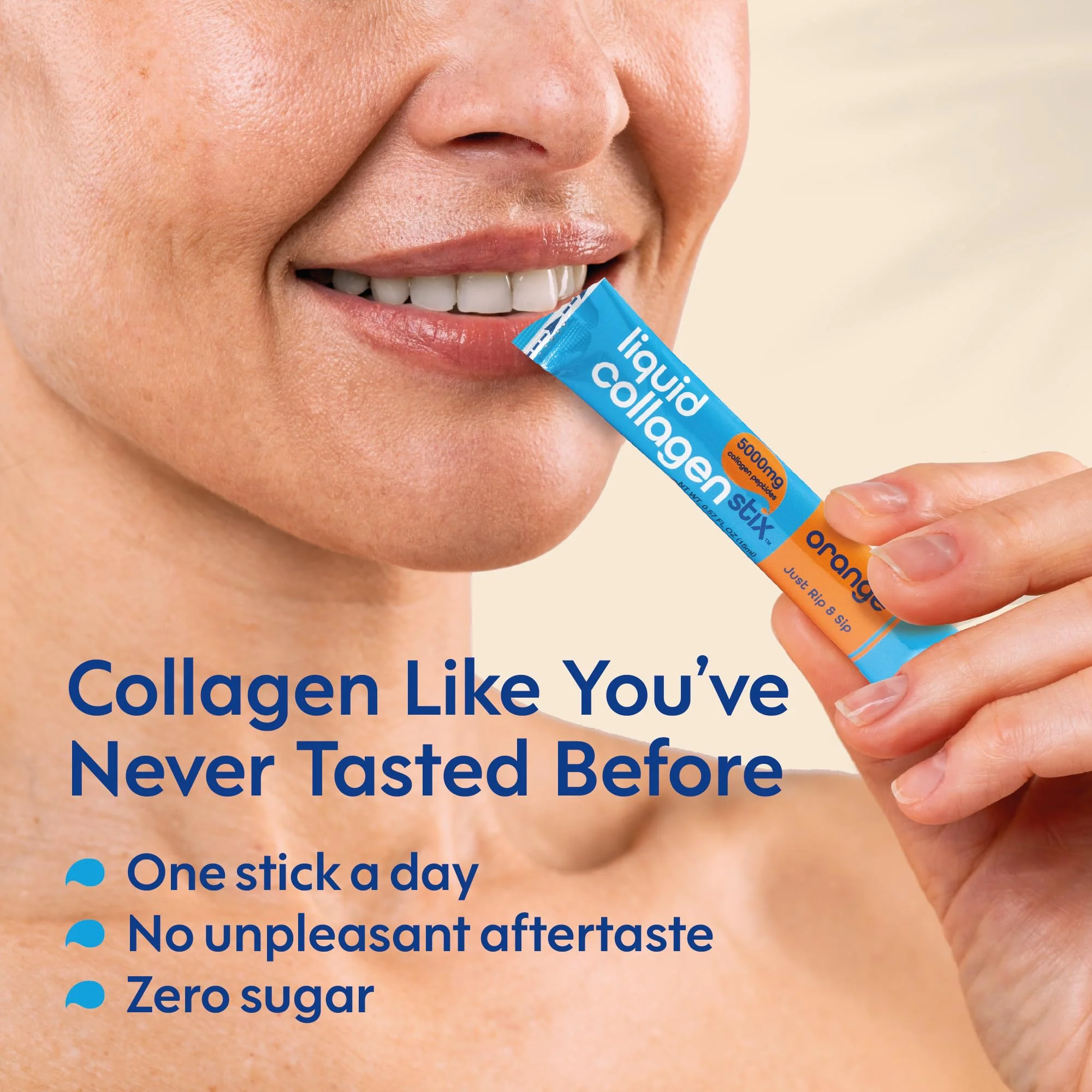 Liquid Collagen Stix – Hydrolyzed Liquid Collagen Peptides | Grass-Fed Bovine | Hair, Skin & Nails | Pack of 14 (Orange) - Image 10
