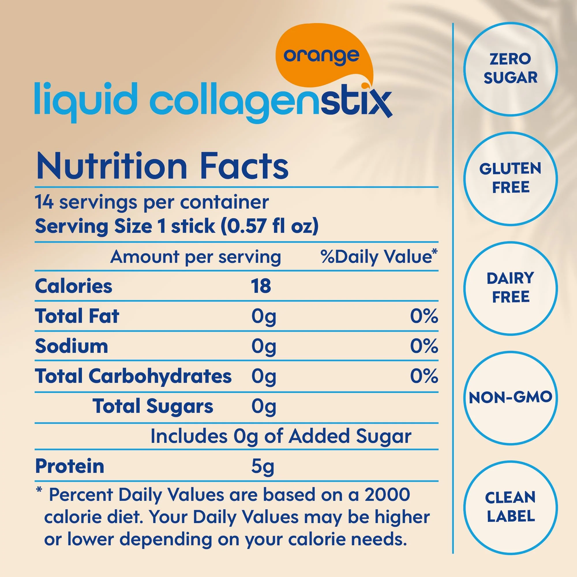 Liquid Collagen Stix – Hydrolyzed Liquid Collagen Peptides | Grass-Fed Bovine | Hair, Skin & Nails | Pack of 14 (Orange) - Image 14