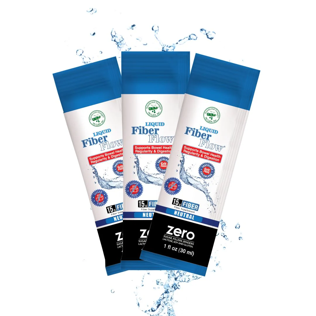 Liquid Fiber for Kids – Sugar-Free Prebiotic Inulin Fiber Drink Mix, 15g Per Serving, 100 Packets | Nutritional Designs
