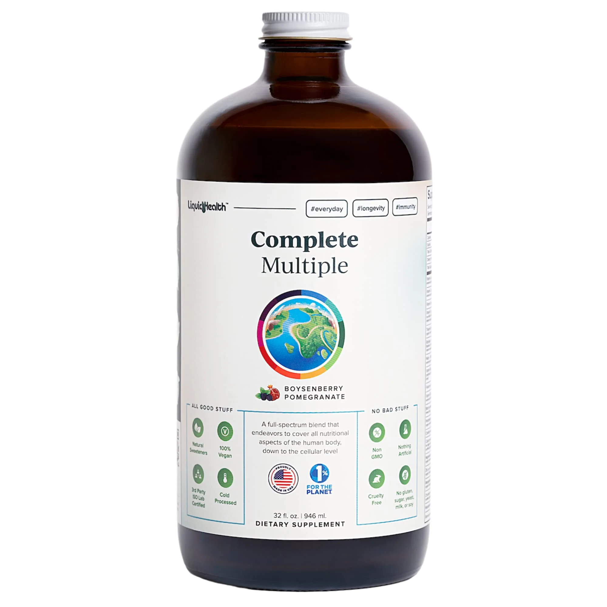 LIQUIDHEALTH Complete Multivitamin for Adults – USA Made, Vegan, Sugar-Free (32 oz) - Image 7