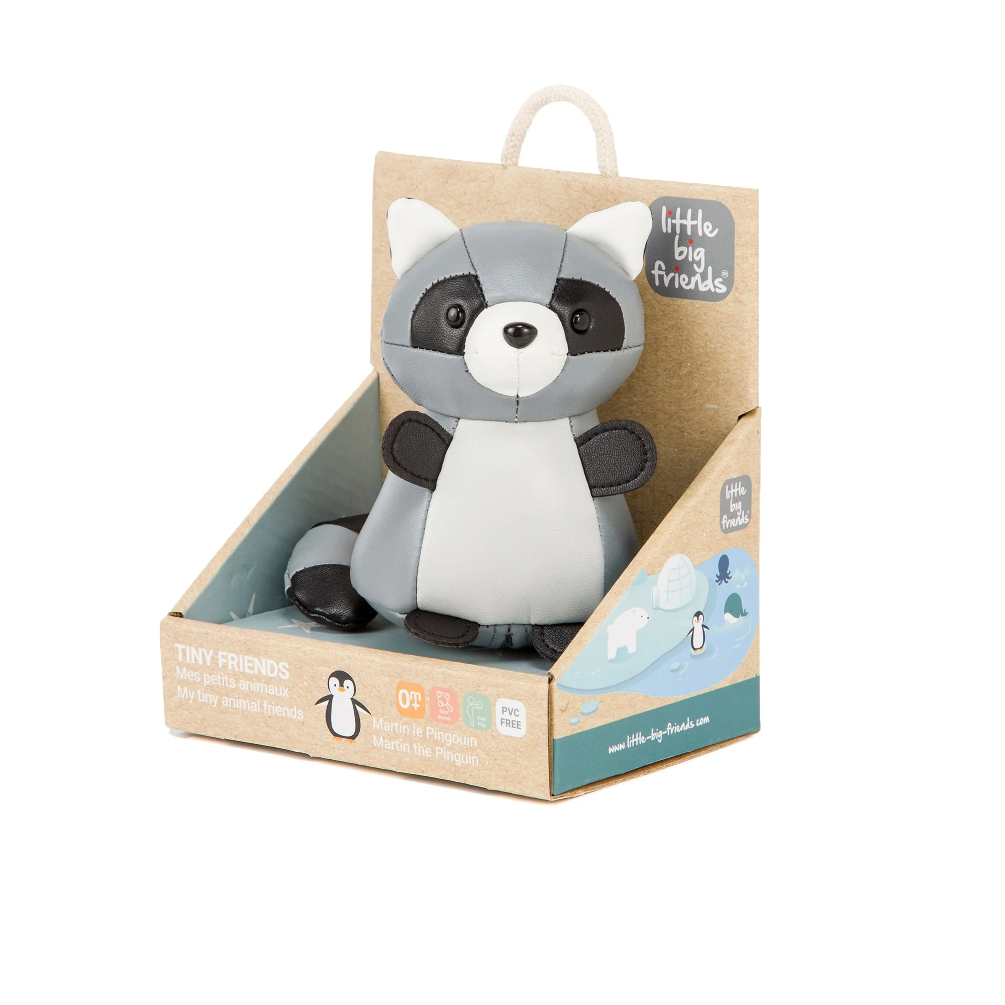 Little Big Friends - Farm Collection Tiny Friends Rattle Toy - Racoon - Image 5