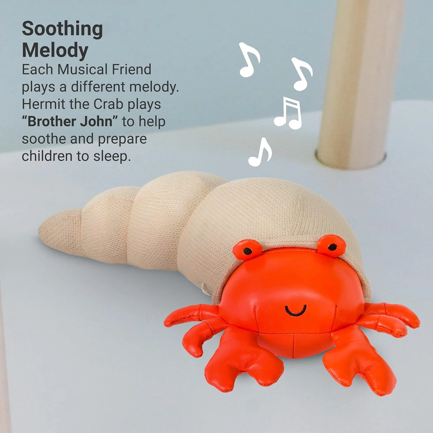 Little Big Friends: Sea Collection Pull-String Musical Animal Toy - Brigette the Hermit Crab - Image 6