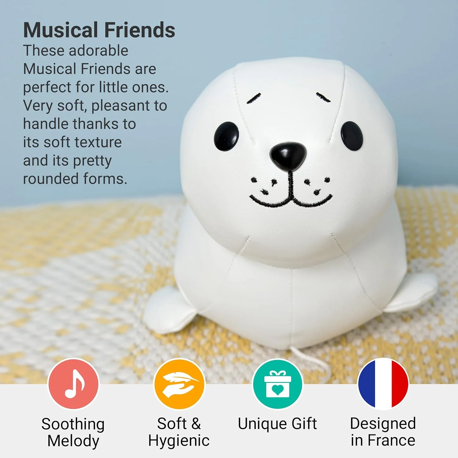Little Big Friends: Sea Collection Pull-String Musical Animal Toy - Elliot the Seal - Image 8