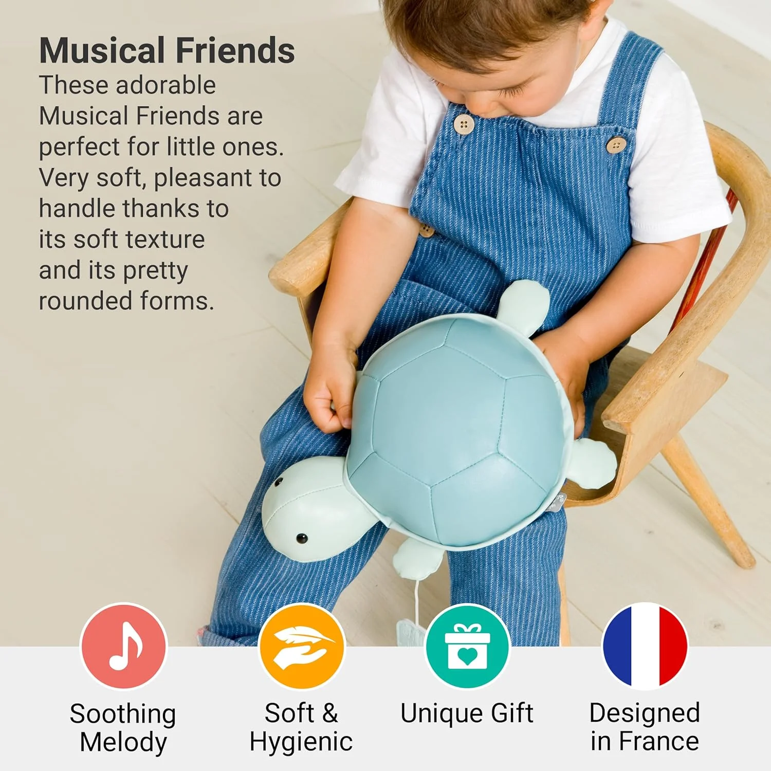 Little Big Friends: Sea Collection Pull-String Musical Animal Toy - Emilie the Turtle - Image 9