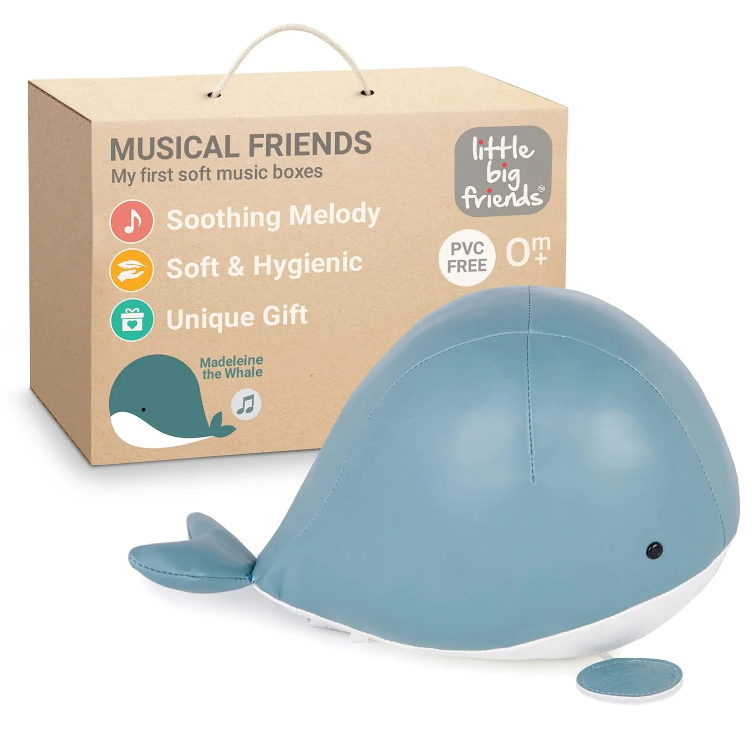 Little Big Friends: Sea Collection Pull-String Musical Animal Toy - Madeleine the Whale - Image 6