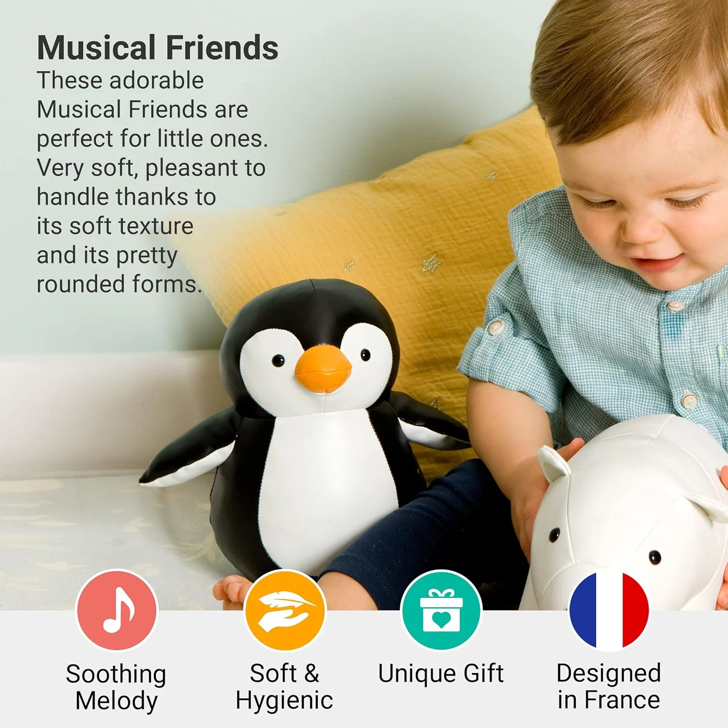 Little Big Friends: Sea Collection Pull-String Musical Animal Toy - Martin the Penguin - Image 9
