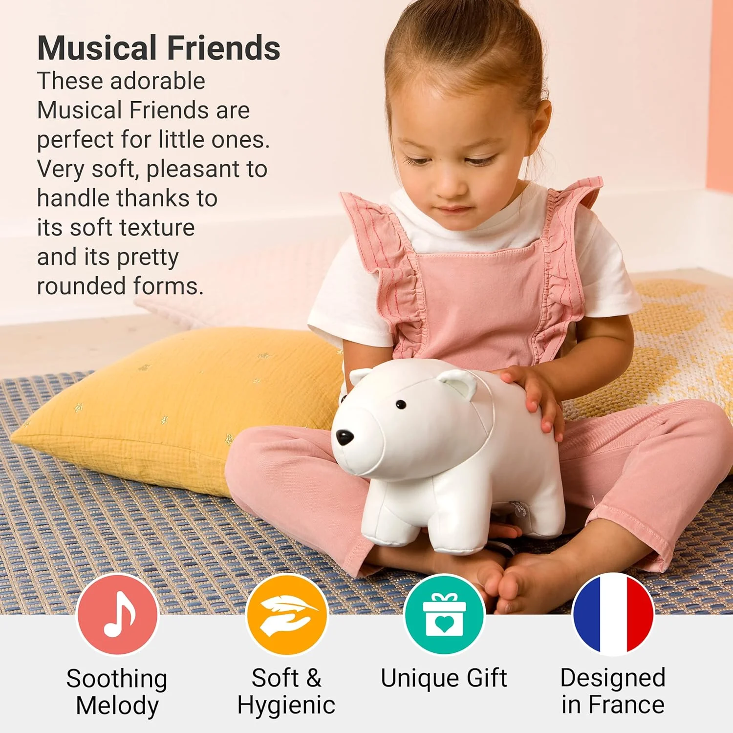 Little Big Friends: Sea Collection Pull-String Musical Animal Toy - Nathan the Polar Bear - Image 10