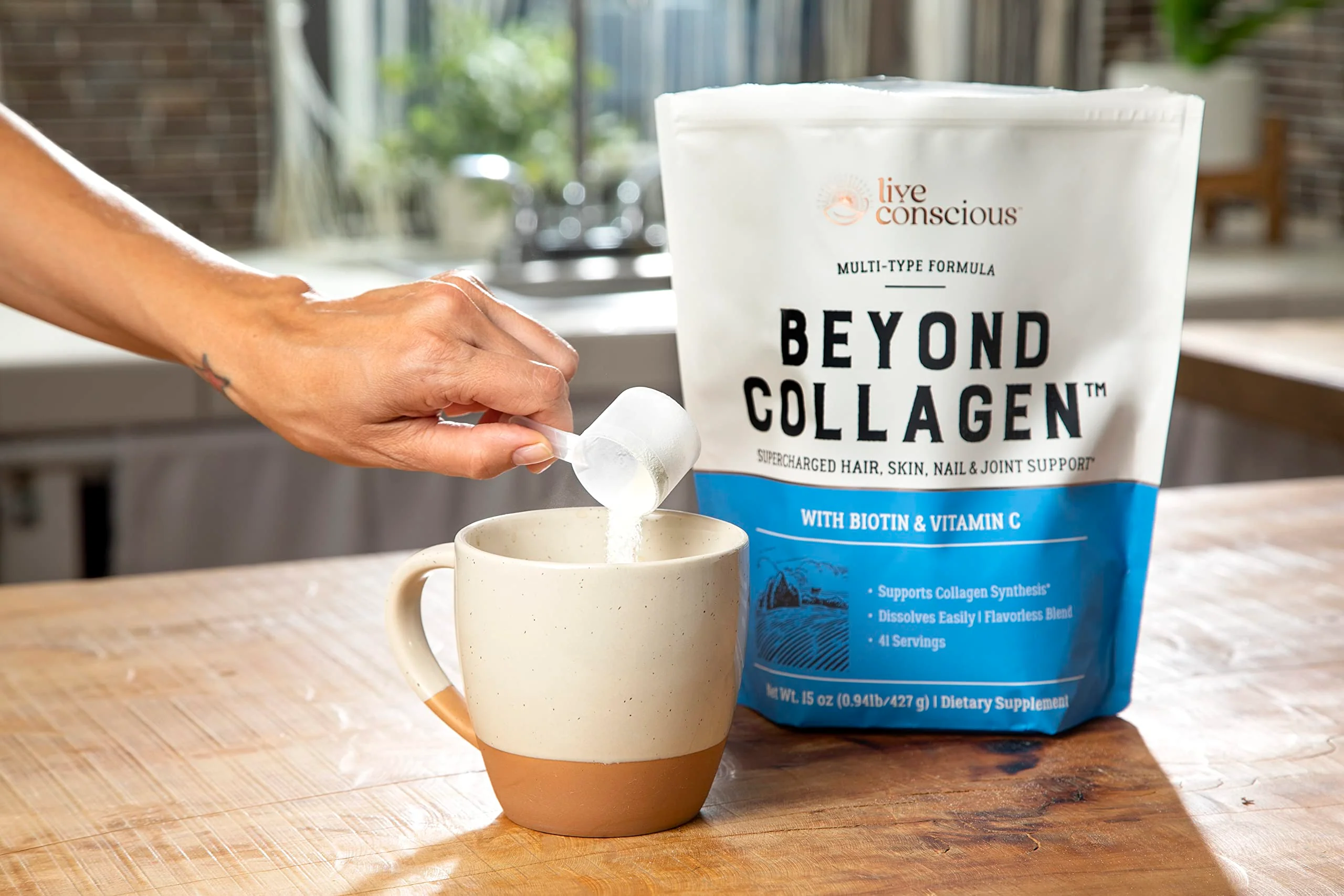 Live Conscious Beyond Collagen Multi Collagen Powder – Types I, II, III, V & X | Keto Friendly 2-Pack - Image 13