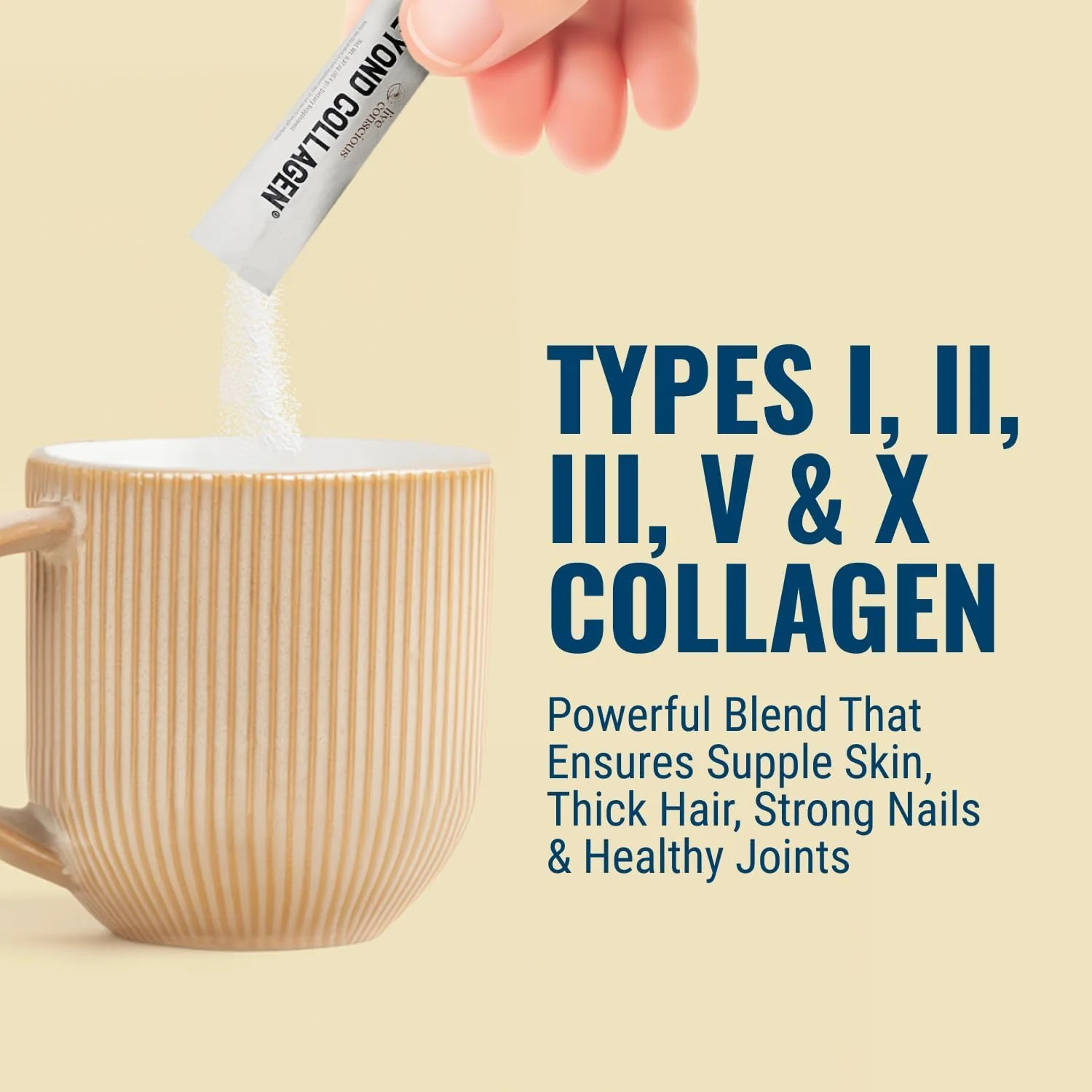 Live Conscious Beyond Collagen Peptides Powder – Unflavored Packets, Hydrolyzed Multi-Type Collagen for Hair, Skin, Nails & Joints (30 Pack, 2pk) - Image 4