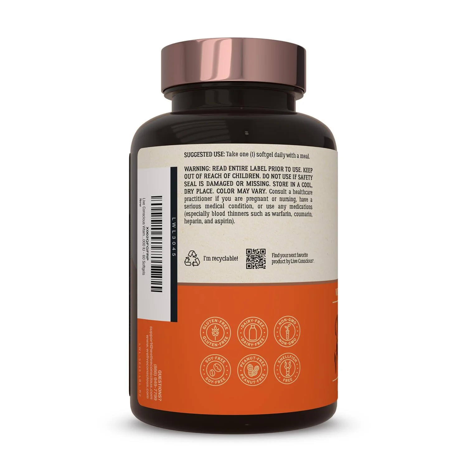 Live Conscious Vitamin K2 MK7 with D3 5000 IU – Bone & Heart Health Support (2-Pack) - Image 7