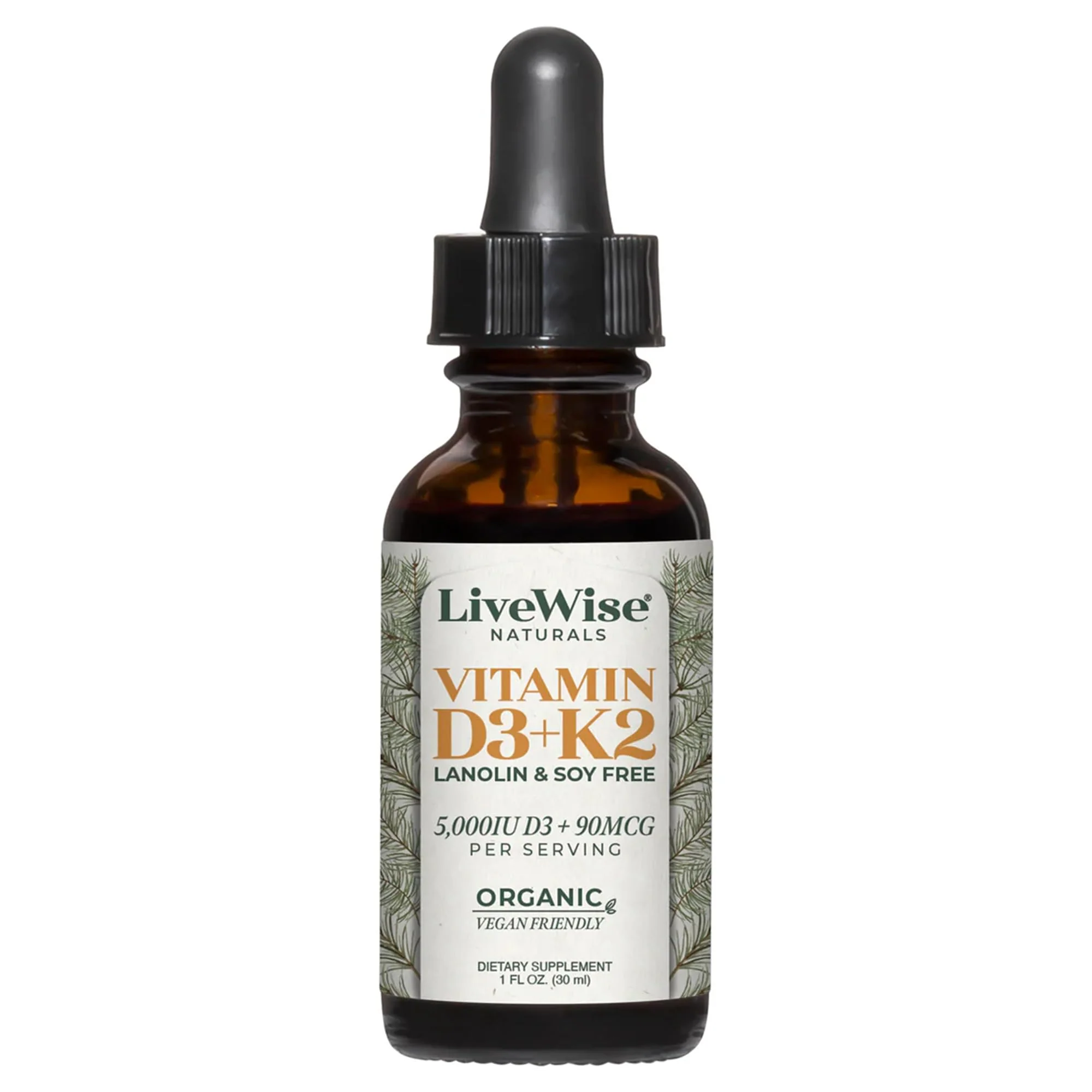 Live Wise Naturals Vitamin D3+K2 5,000 IU – Vegan Friendly - Image 6