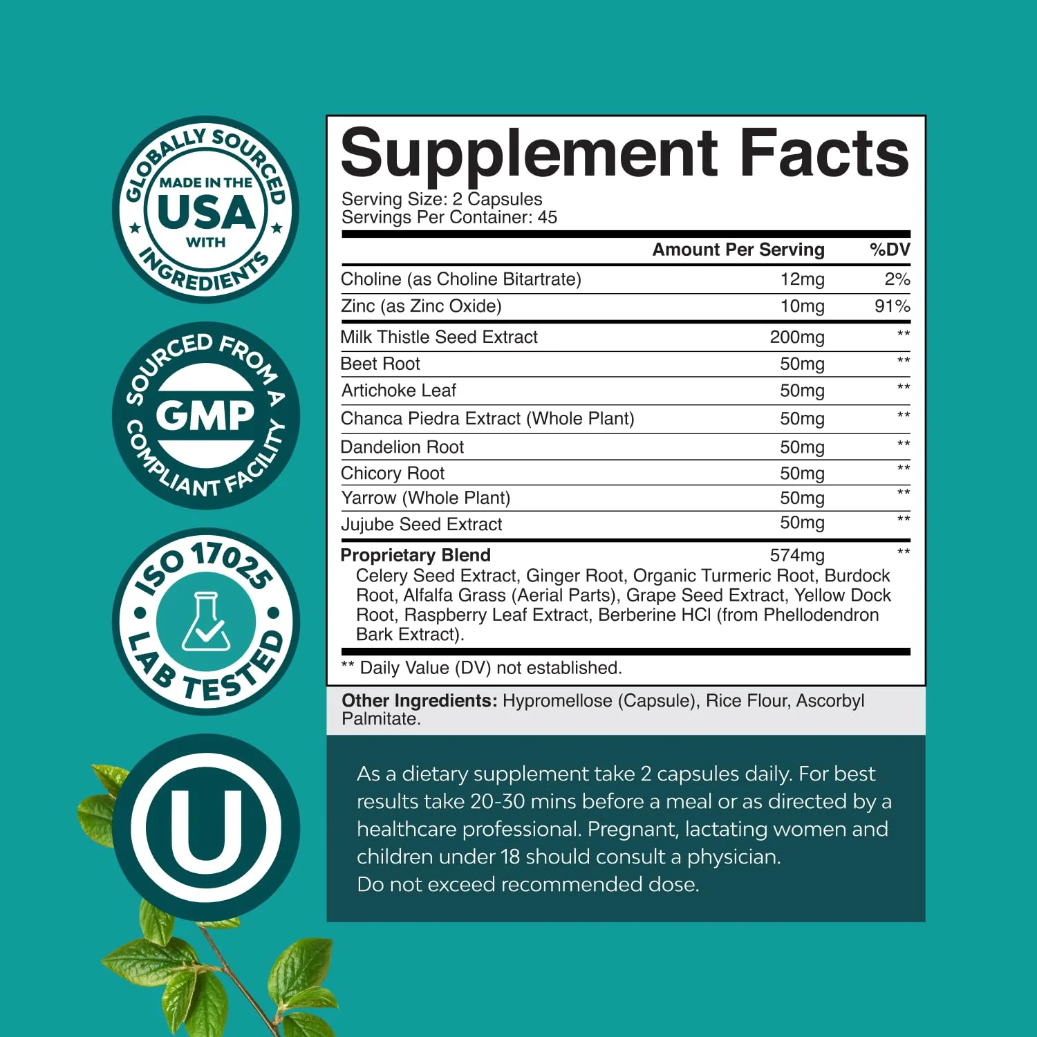 Liver Cleanse Detox & Repair 90 Capsules | Milk Thistle Liver Support - Image 4