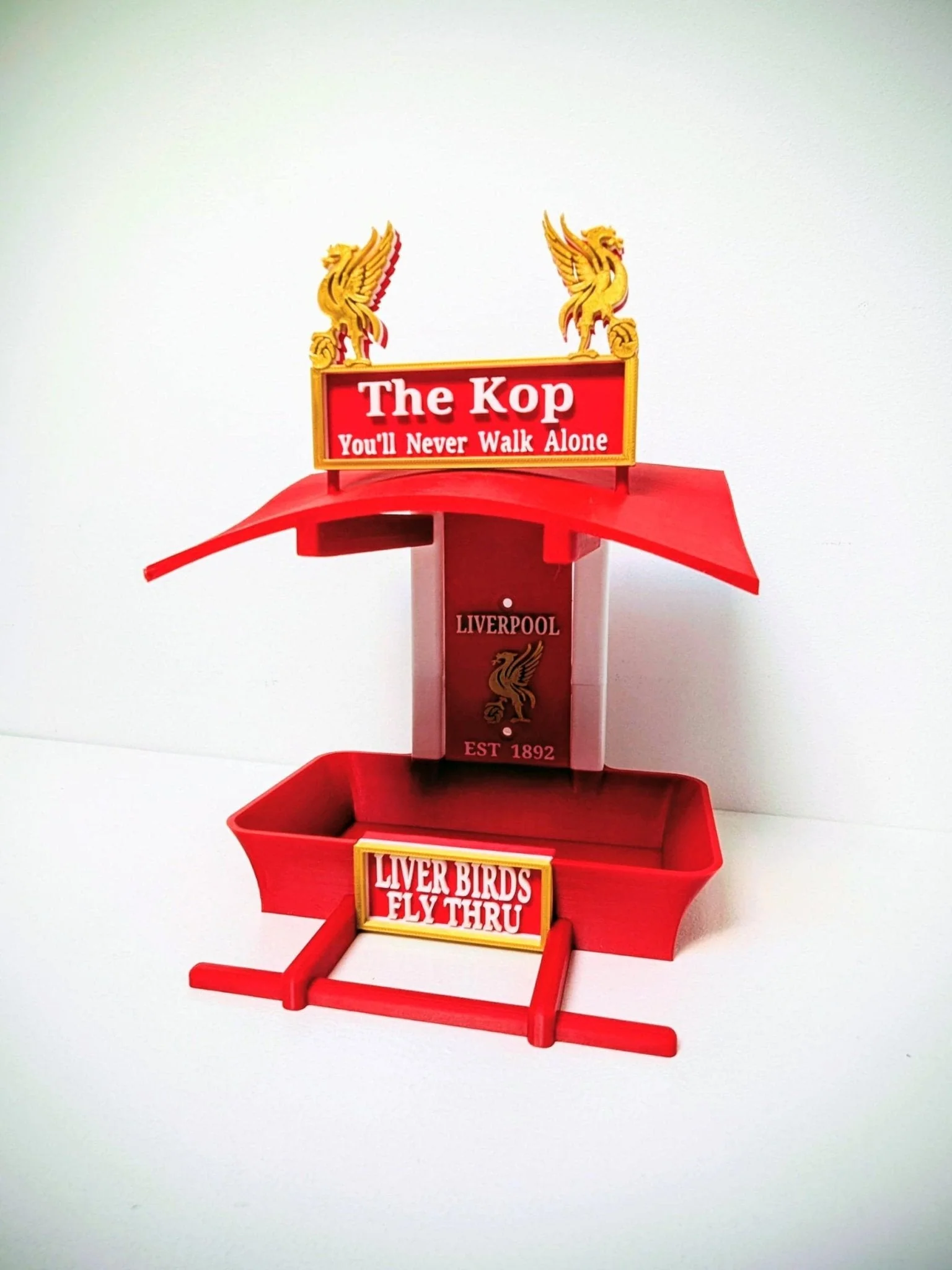 Liverpool FC Bird Feeder Feeding Station The Kop -  Liver birds Anfield themed Garden Decor - Wild Food Feeder - Gift for football Fan