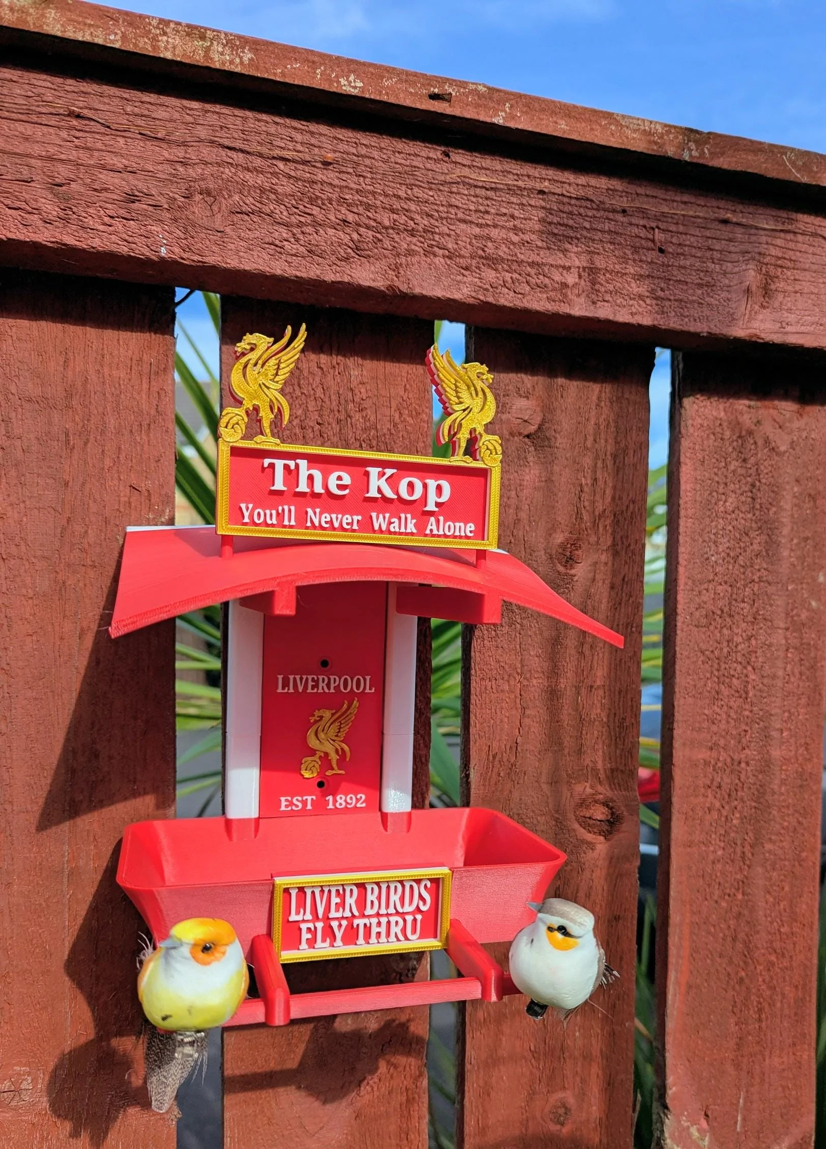 Liverpool FC Bird Feeder Feeding Station The Kop -  Liver birds Anfield themed Garden Decor - Wild Food Feeder - Gift for football Fan - Image 6
